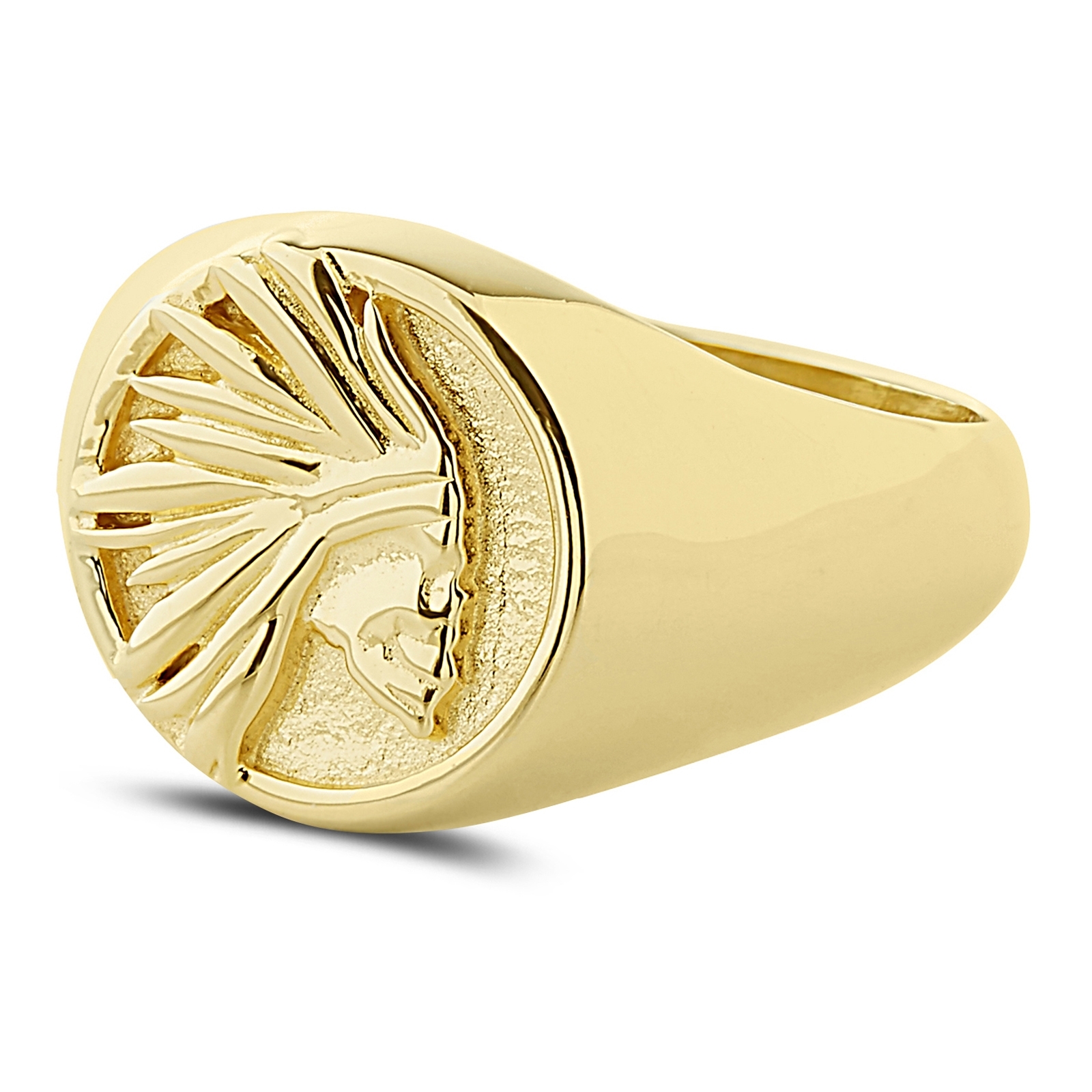 Gentinė Kaukolė 925s Auksinis Klasikinis Žiedas