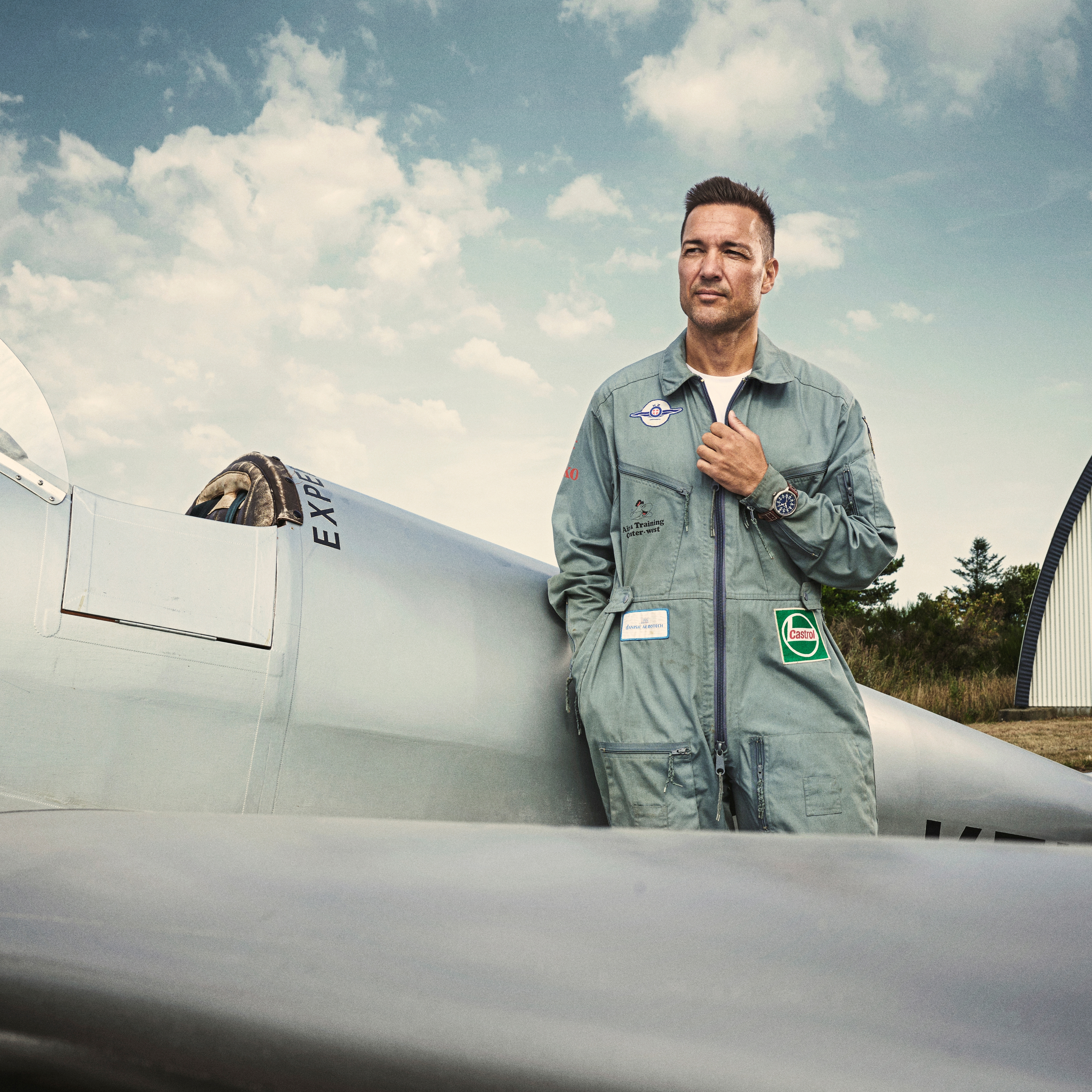 Apollo | Kék és ezüst tónusú rozsdamentes acél pilóta karóra - 6