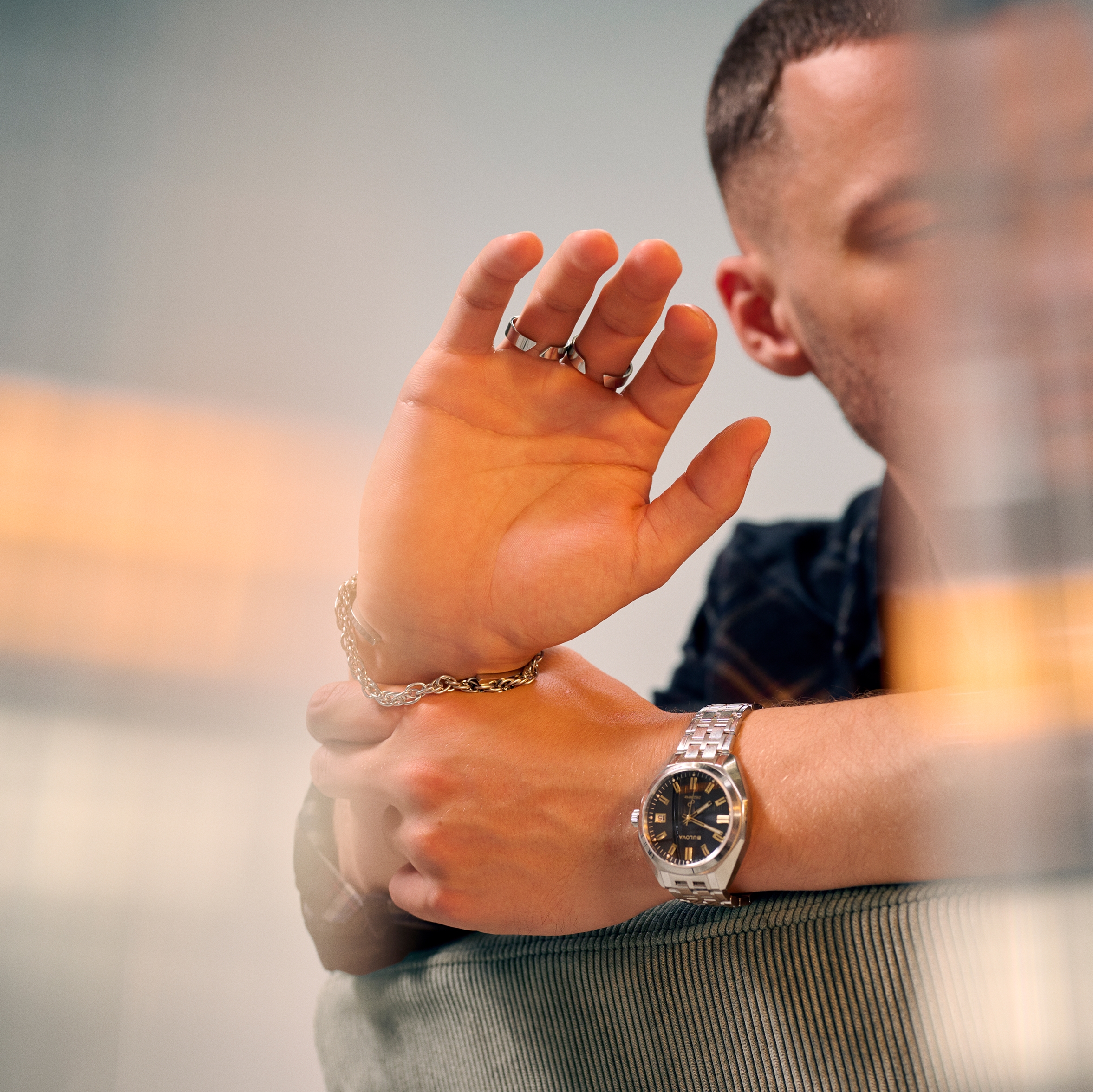 Állítható ezüst tónusú matt rozsdamentes acél gyűrű - 5 mm - 3