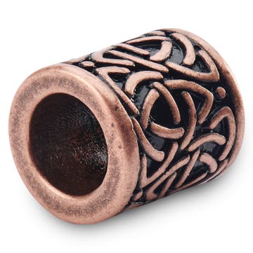 Bronze-tone Celtic Knot Pattern Beard Ring Bronze-tone Celtic Knot Pattern Beard Ring