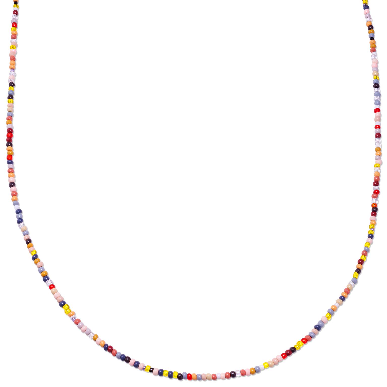 Amalfi | Collier en perles de verre sable & multicolore Amalfi | Collier en perles de verre sable & multicolore