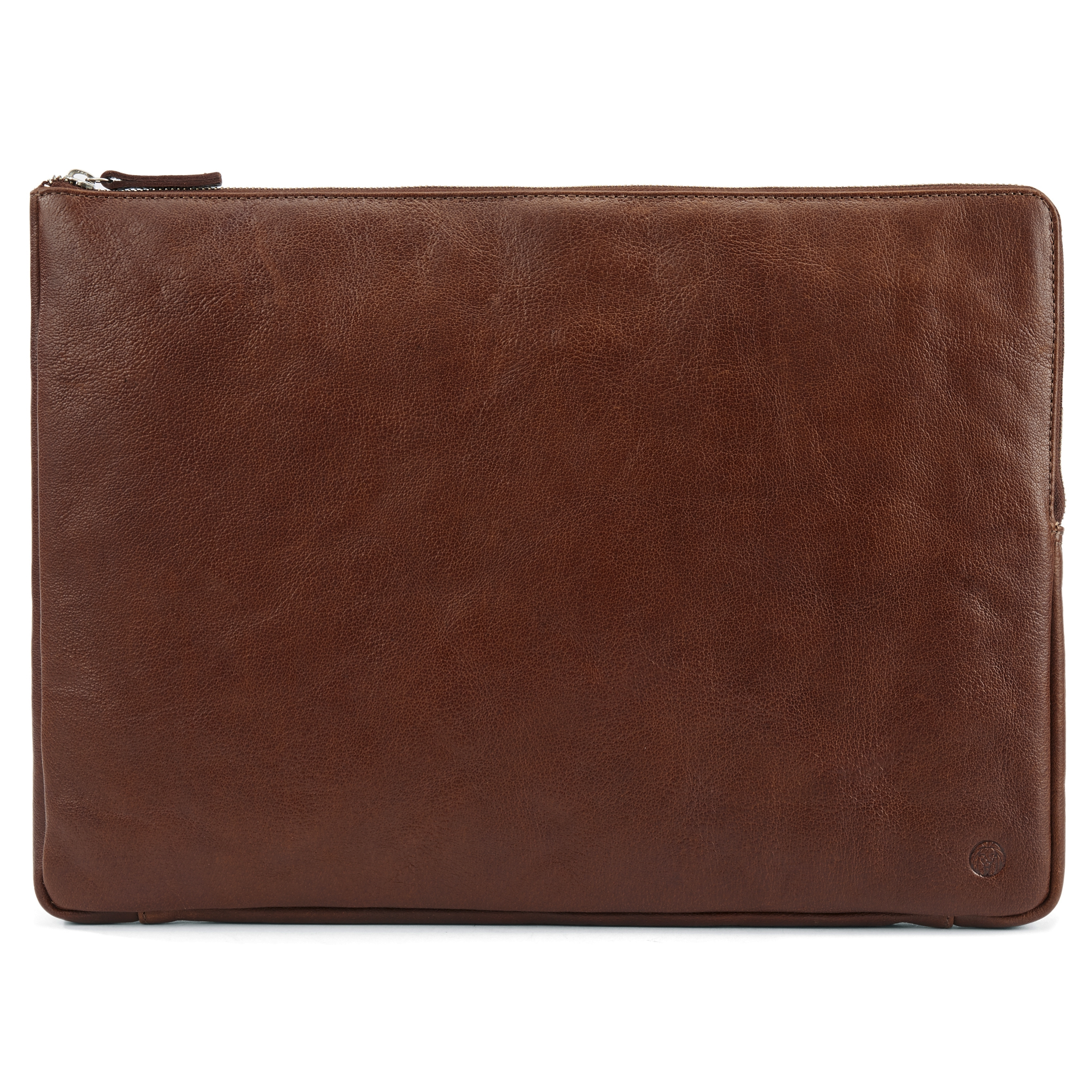 Funda para el portátil pequeña de cuero canela California - 2