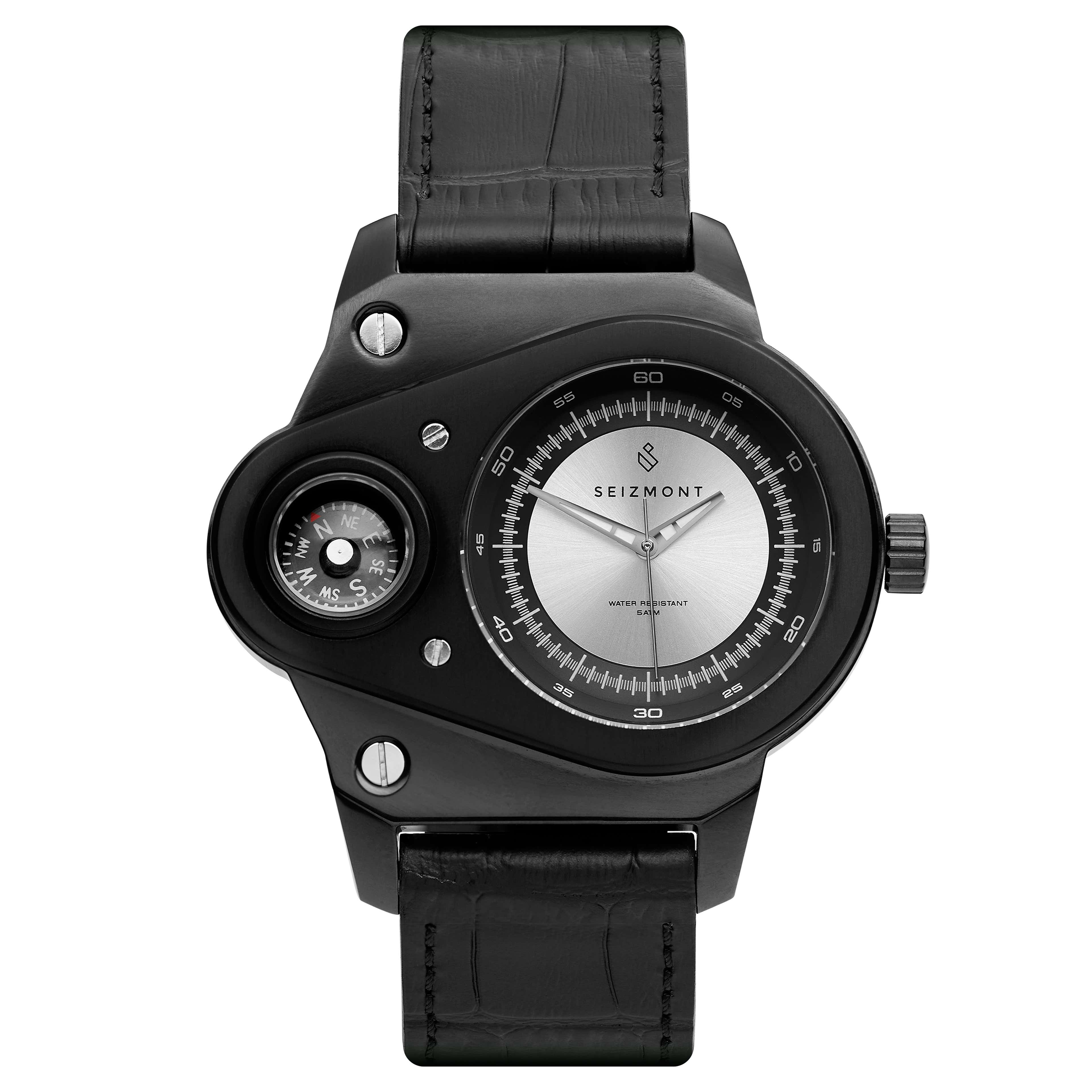 Stefan Orbis Stainless Steel Compass Watch