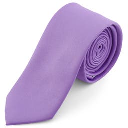 Светлолилава едноцветна вратовръзка 6 см
