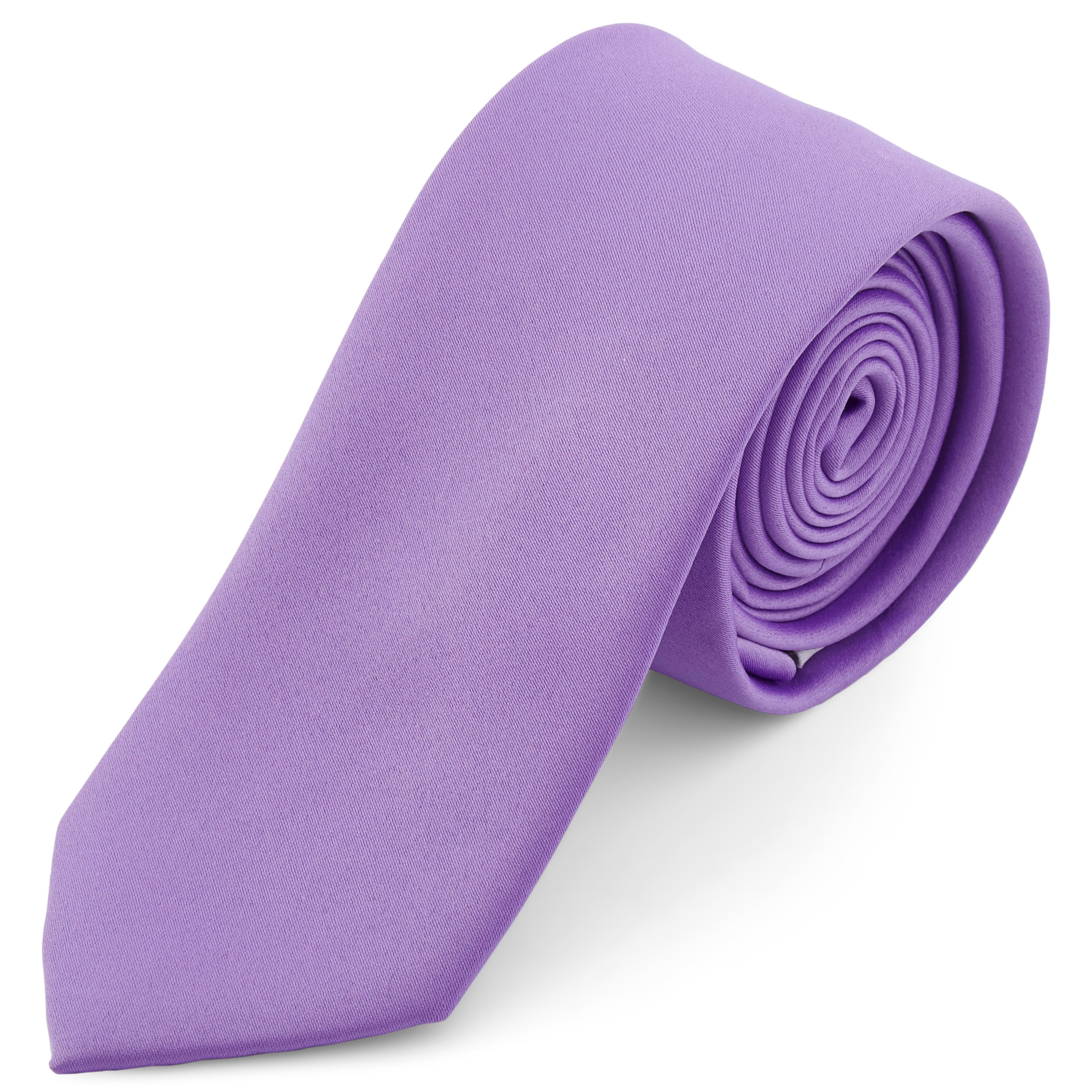 Világoslila egyszerű nyakkendő - 6 cm
