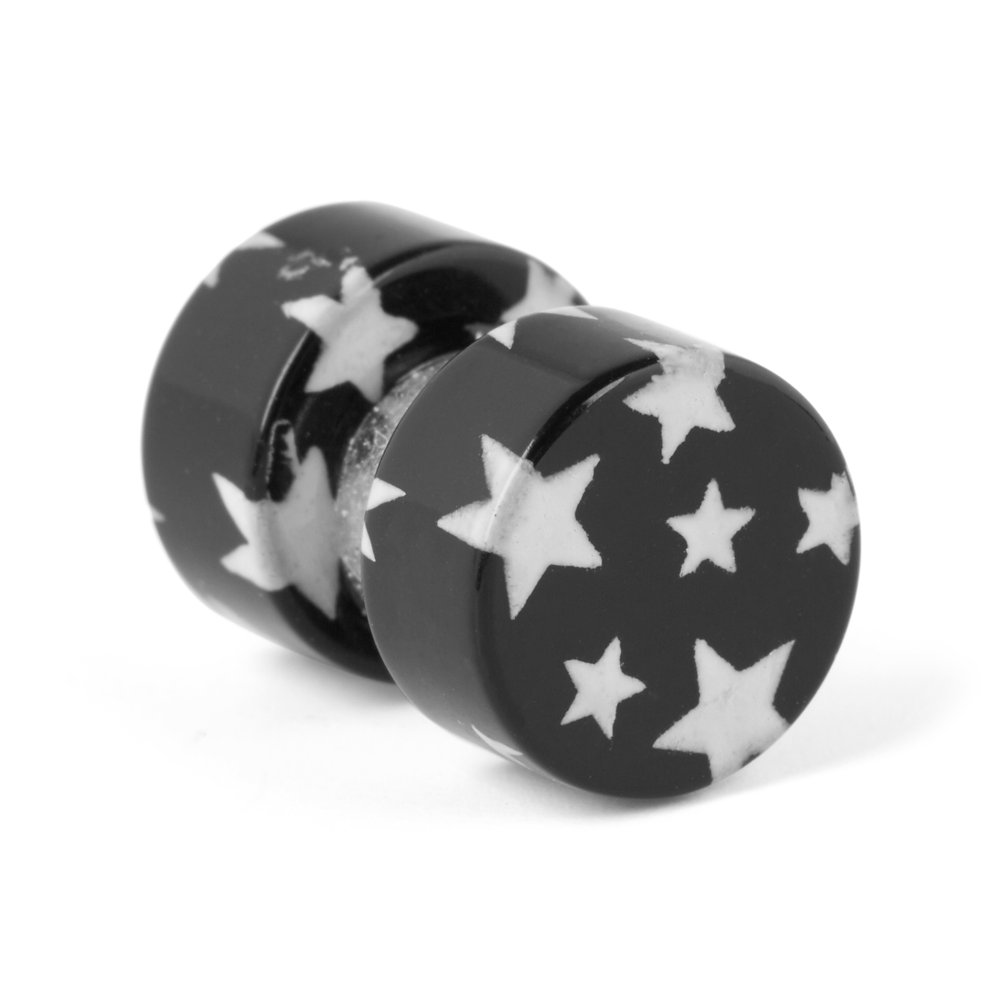 Black & White Star Magnetic Earring - 3