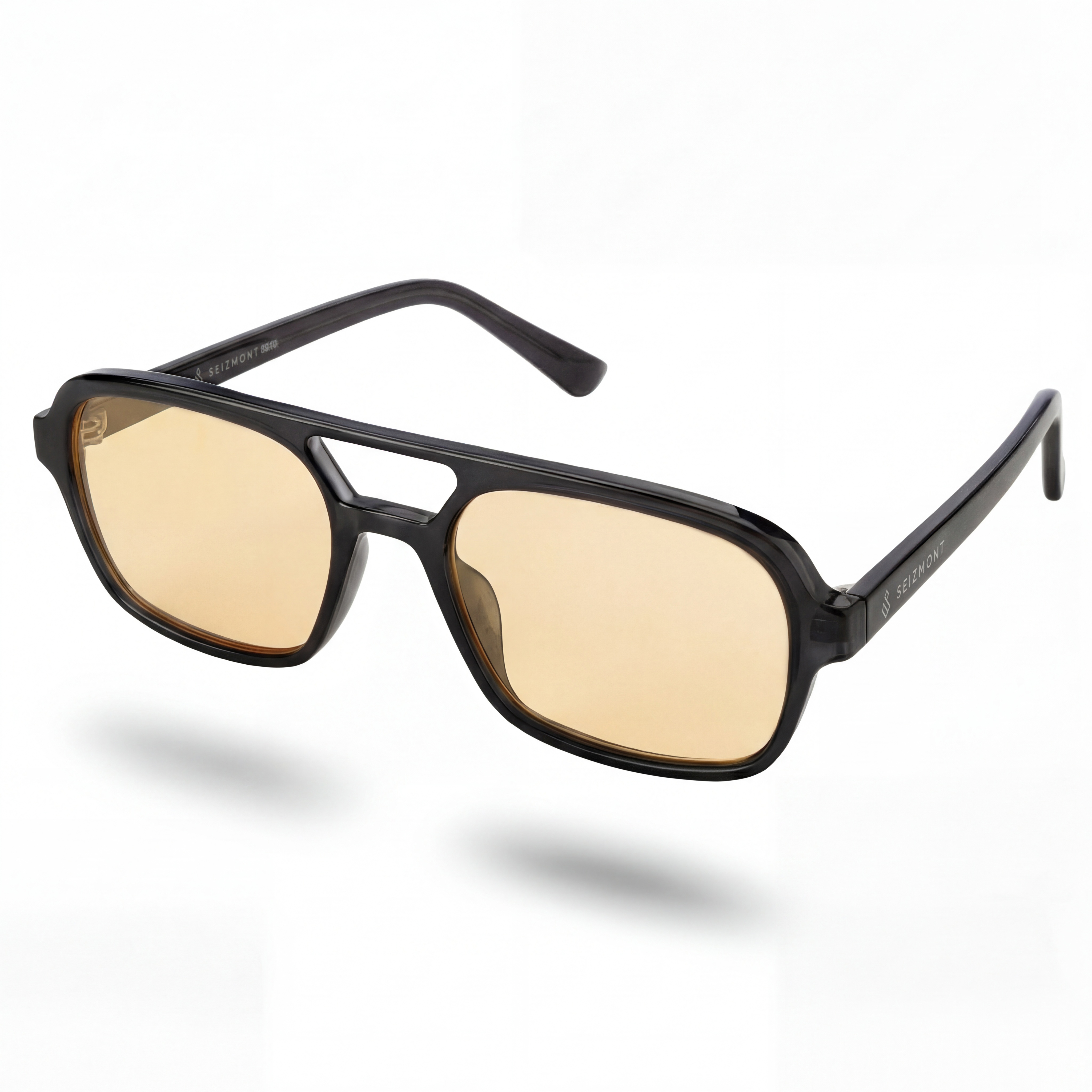Spectrum | Smoky Black & Yellow Aviator Sunglasses - 2
