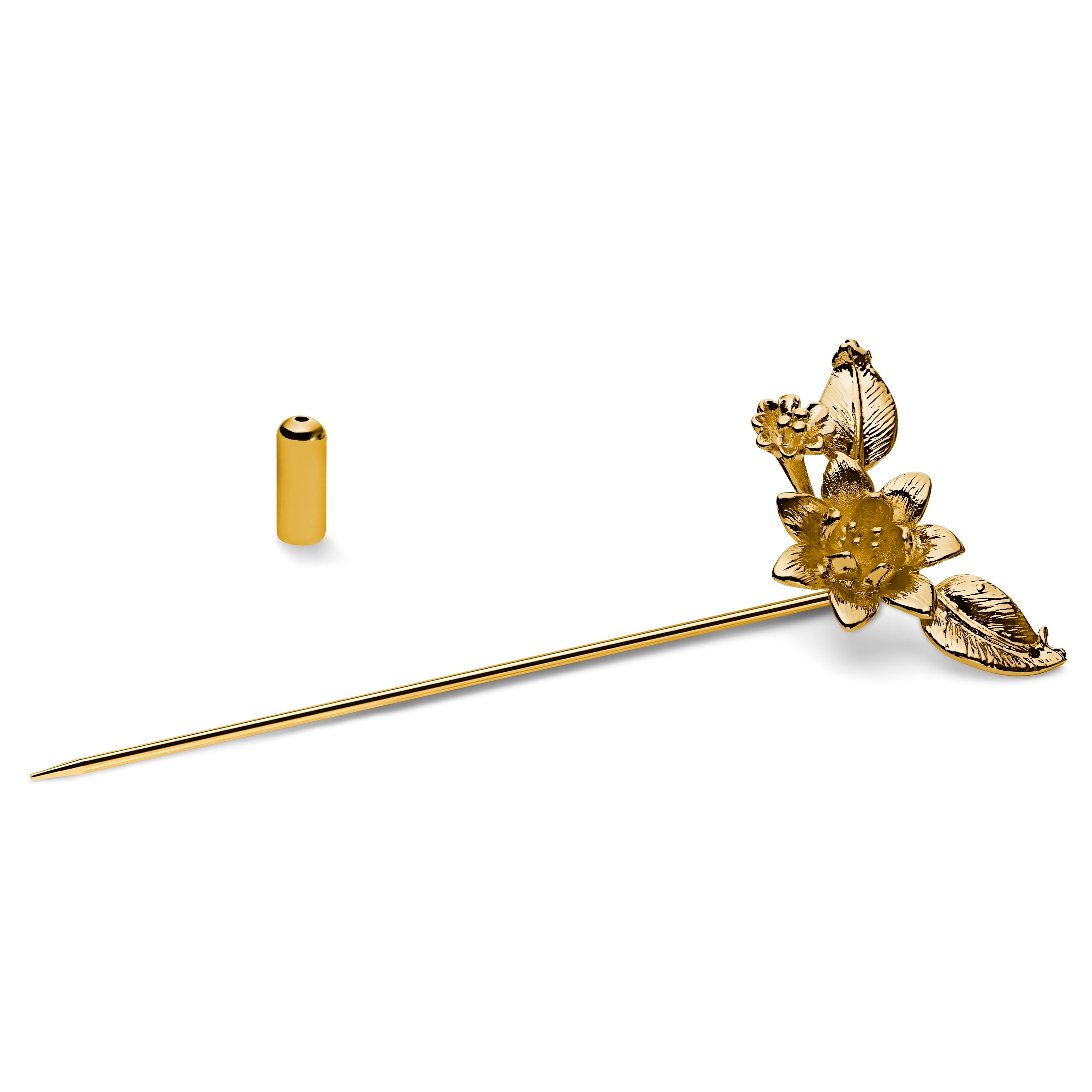 Gold flower deals lapel pin