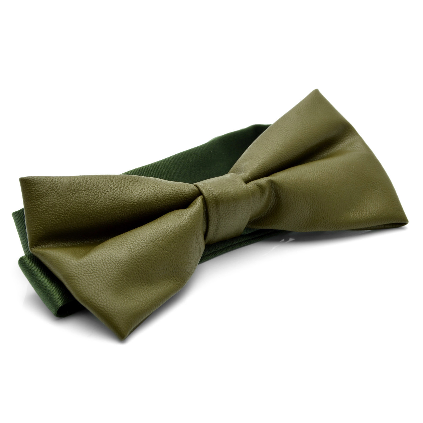 Pajarita en cuero sintético verde - 3