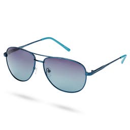 Ambit | Blue & Purple Gradient Polarised Aviator Sunglasses