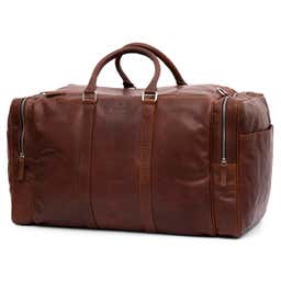 Montreal Large Tan Leather Weekender Bag