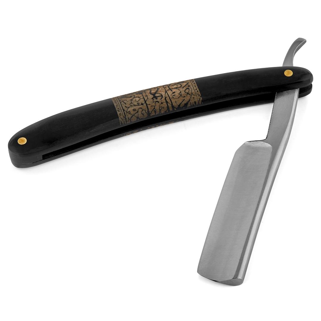 Ebony Wood Carved Straight Razor | Titan | Free shipping