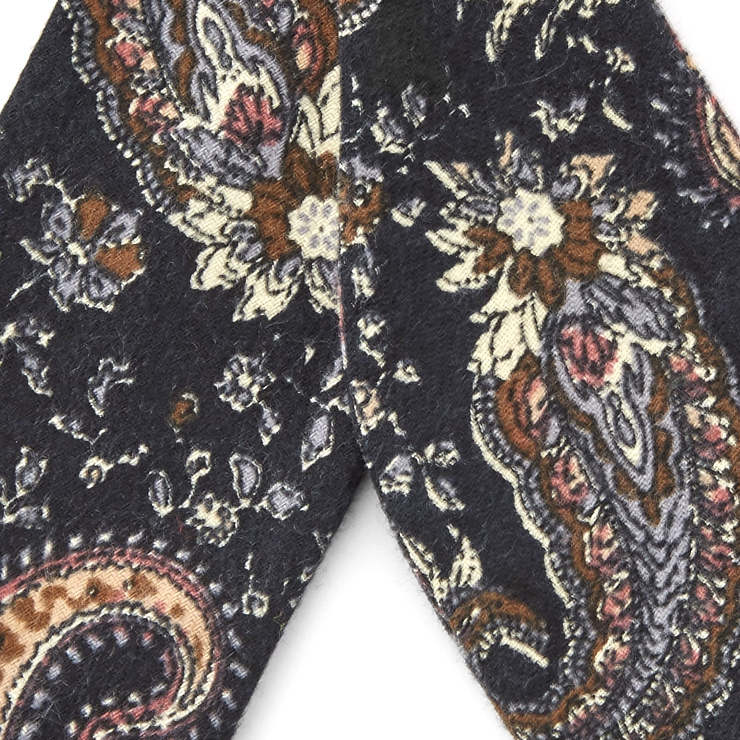 Schwarze Paisley Selbsstbinder Fliege - 2