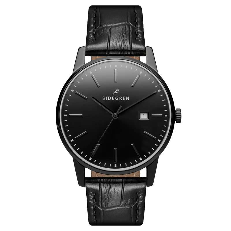 men's black dress watch Legacy Slim in Panther Black | Men's Dress Watches