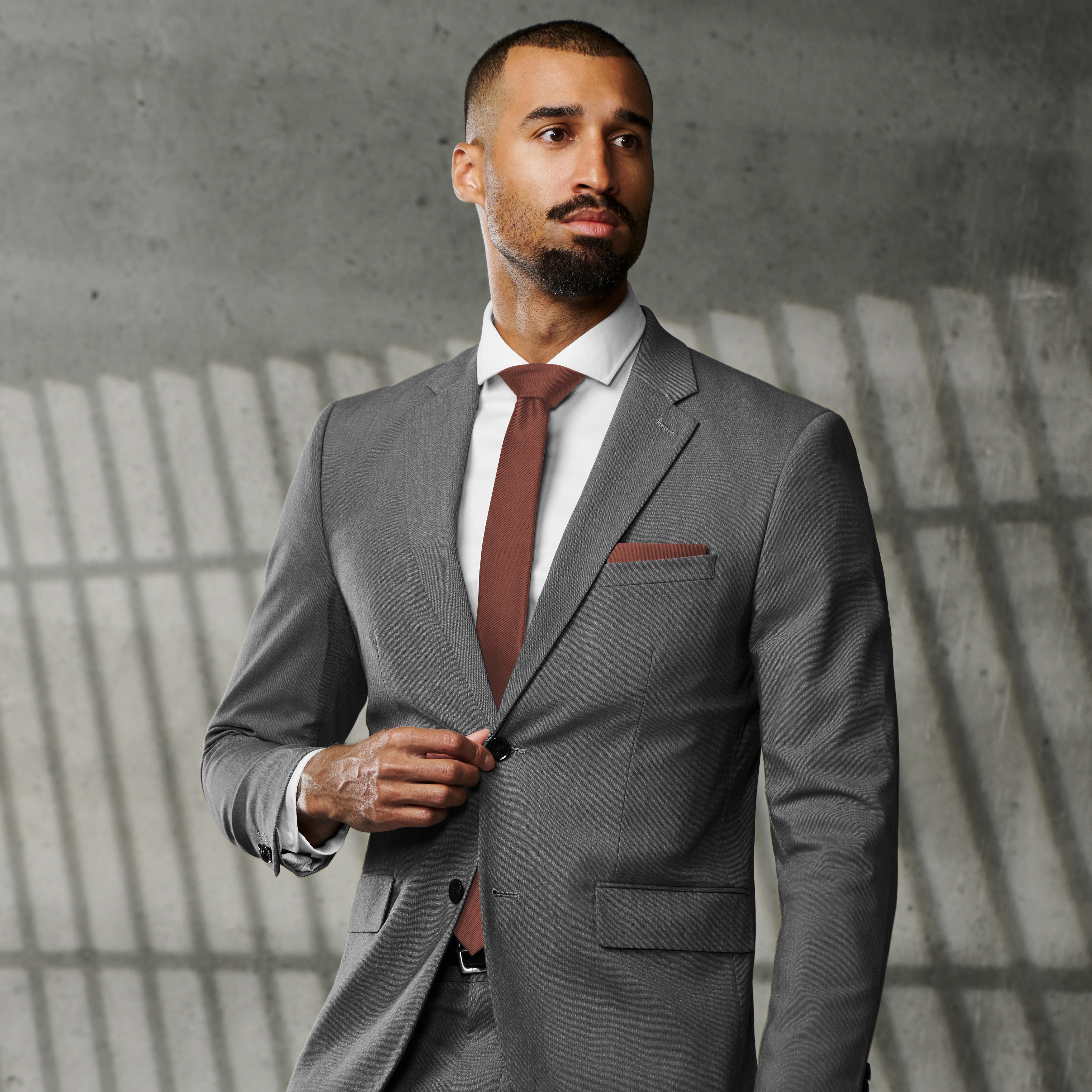 6 cm Terracotta Grosgrain Skinny Tie - 2