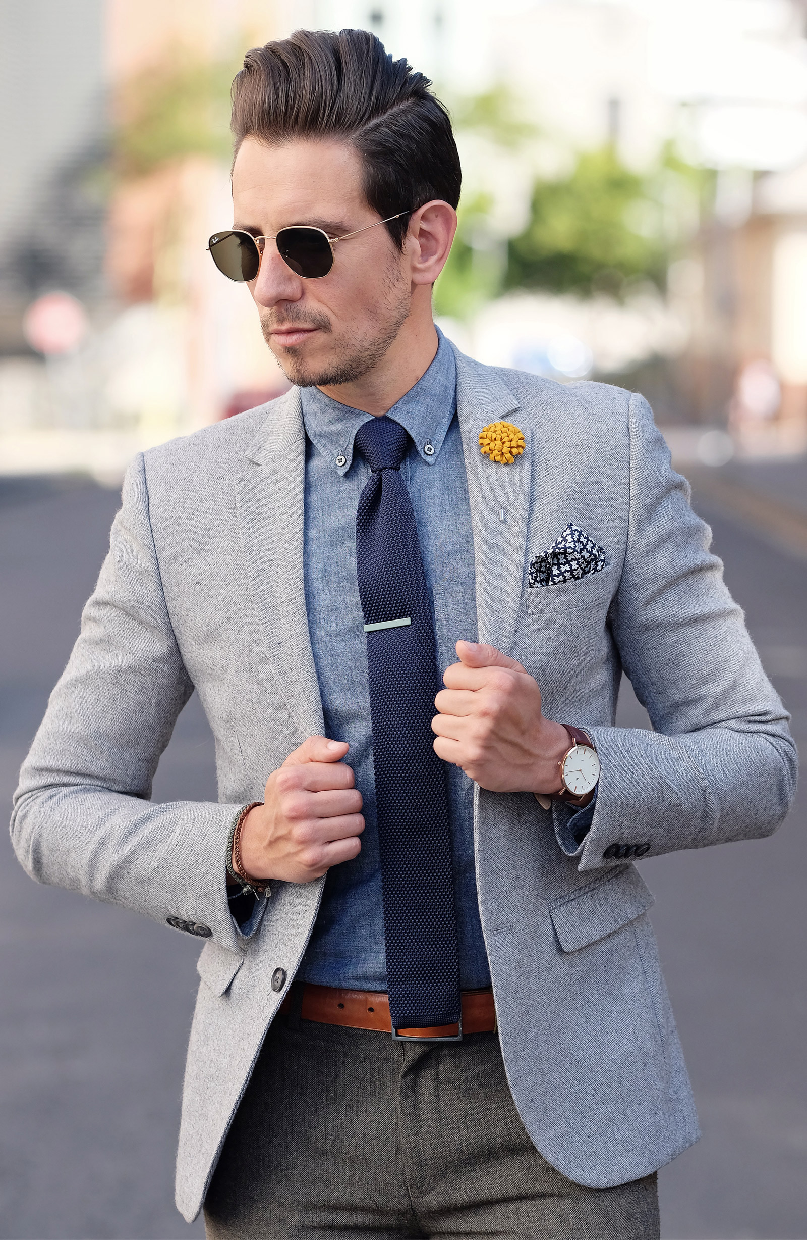 Creative Orange Lapel Flower - 5