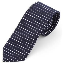 Gepunktete Marineblaue Polyester Krawatte