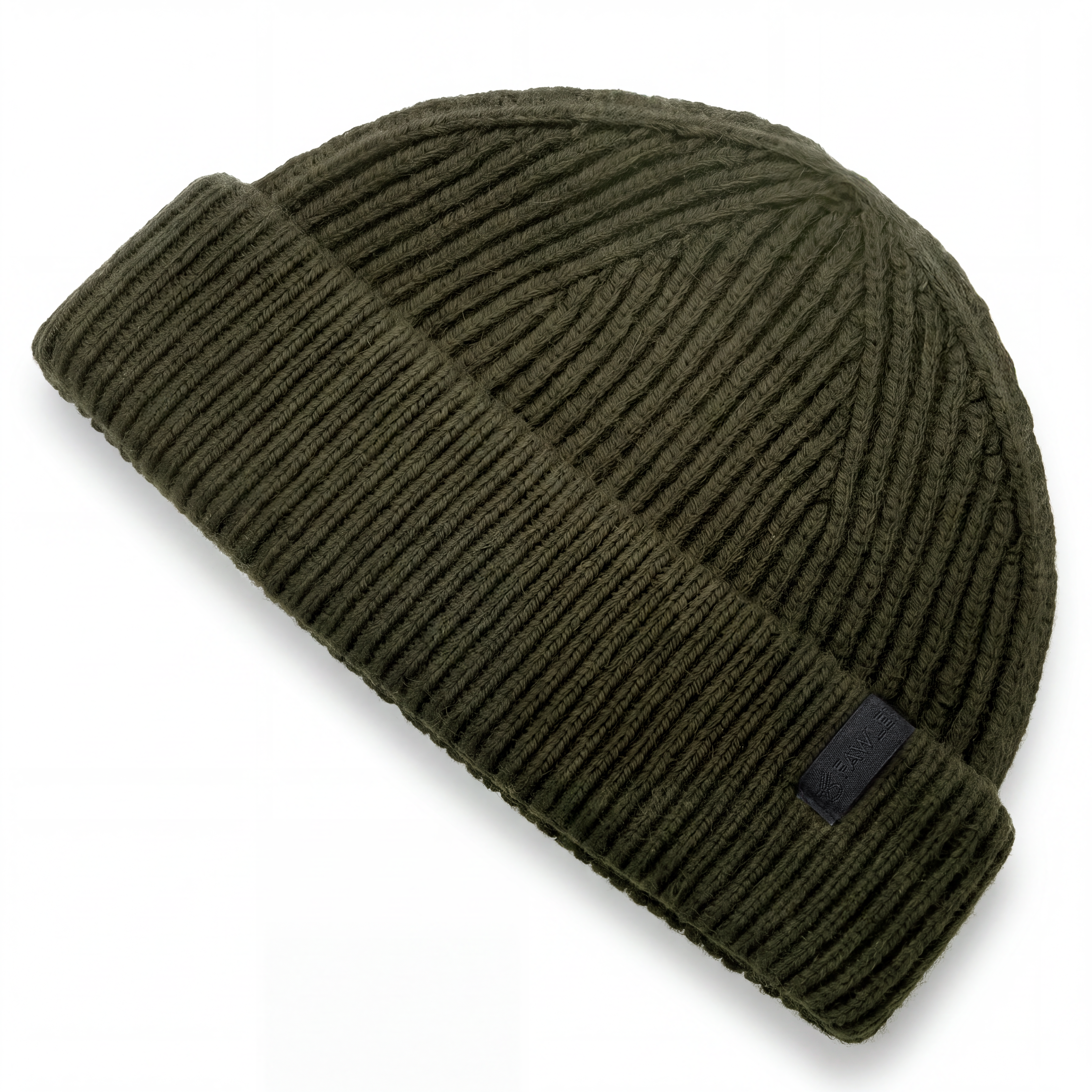 Nordic | Olive Green Fisherman Wool Blend Beanie - 3