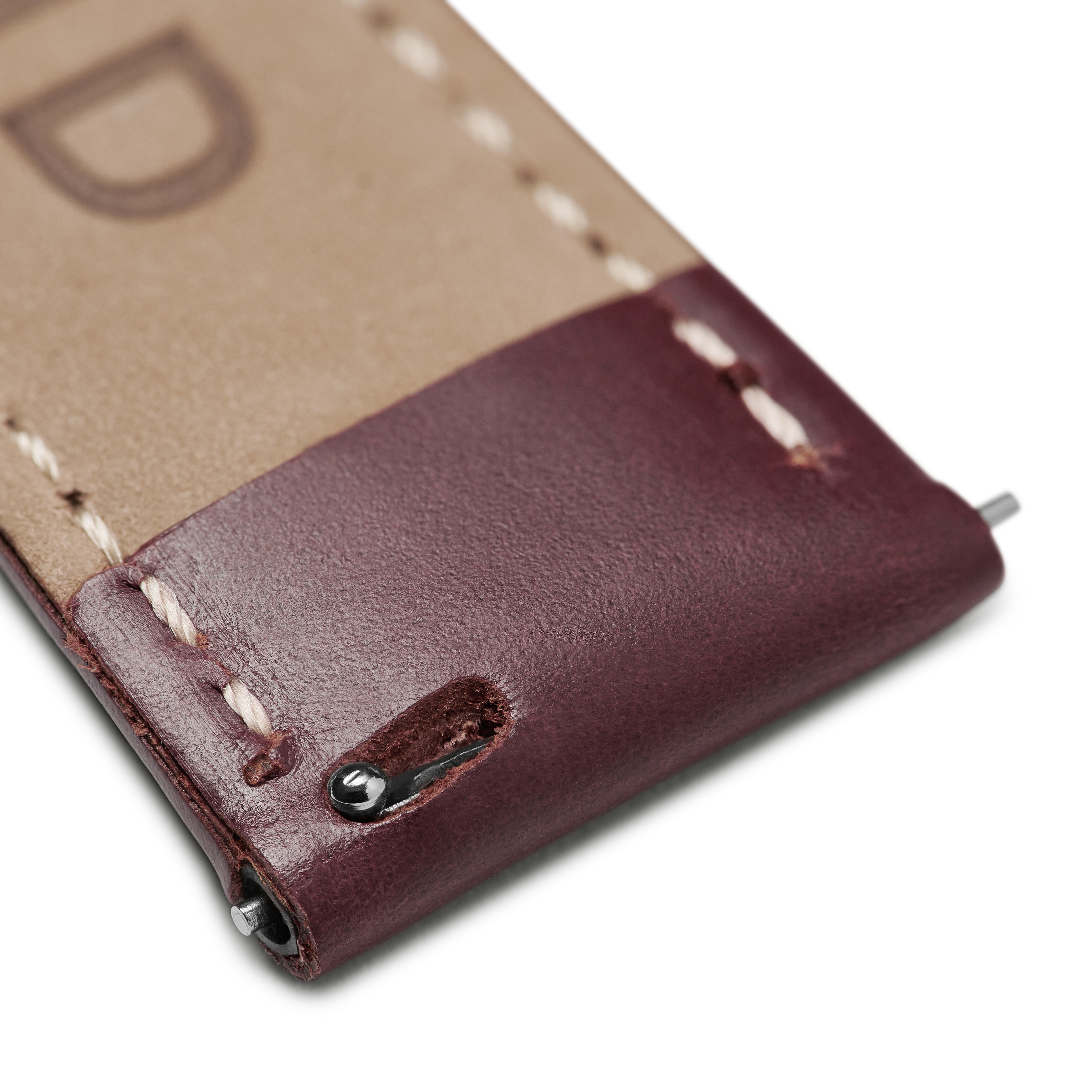 24mm Dark-Brown Leather Watch Strap with Silver-Tone Buckle – Quick Release - 4