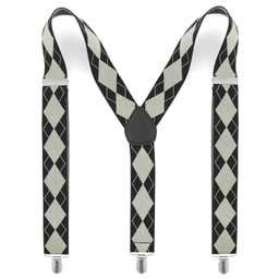 Large Diamond Patterned Suspenders - 1 - primary thumbnail small_image gallery