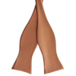 Cognac Self-Tie Grosgrain Bow Tie