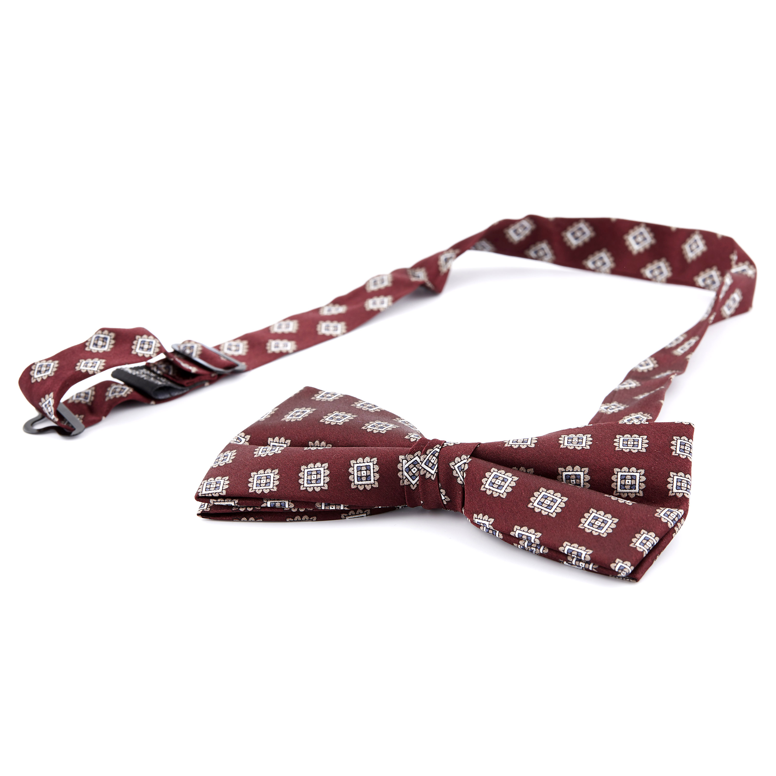 Bordeaux Geometrisk Butterfly i Silke - 2