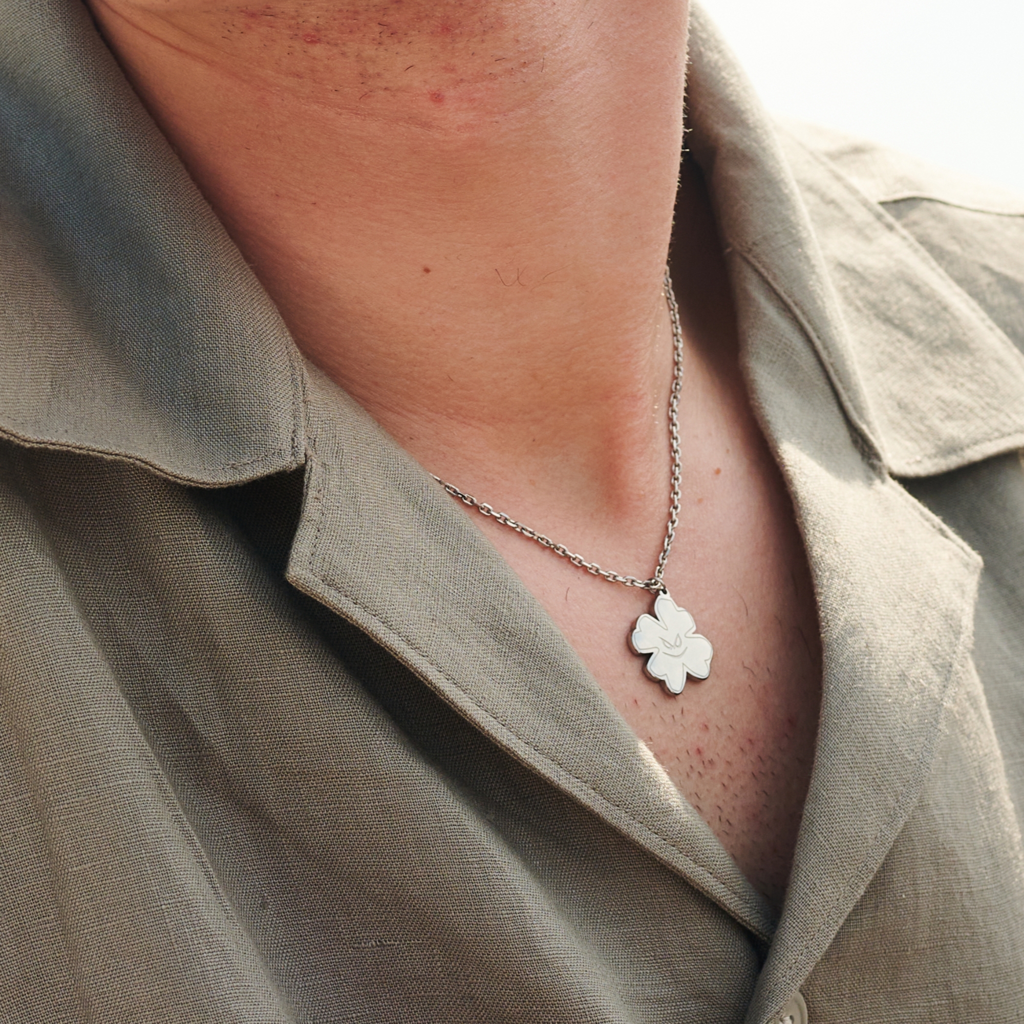 Pearlmania | Collar Lucky Clover con colgante de acero inoxidable - 2