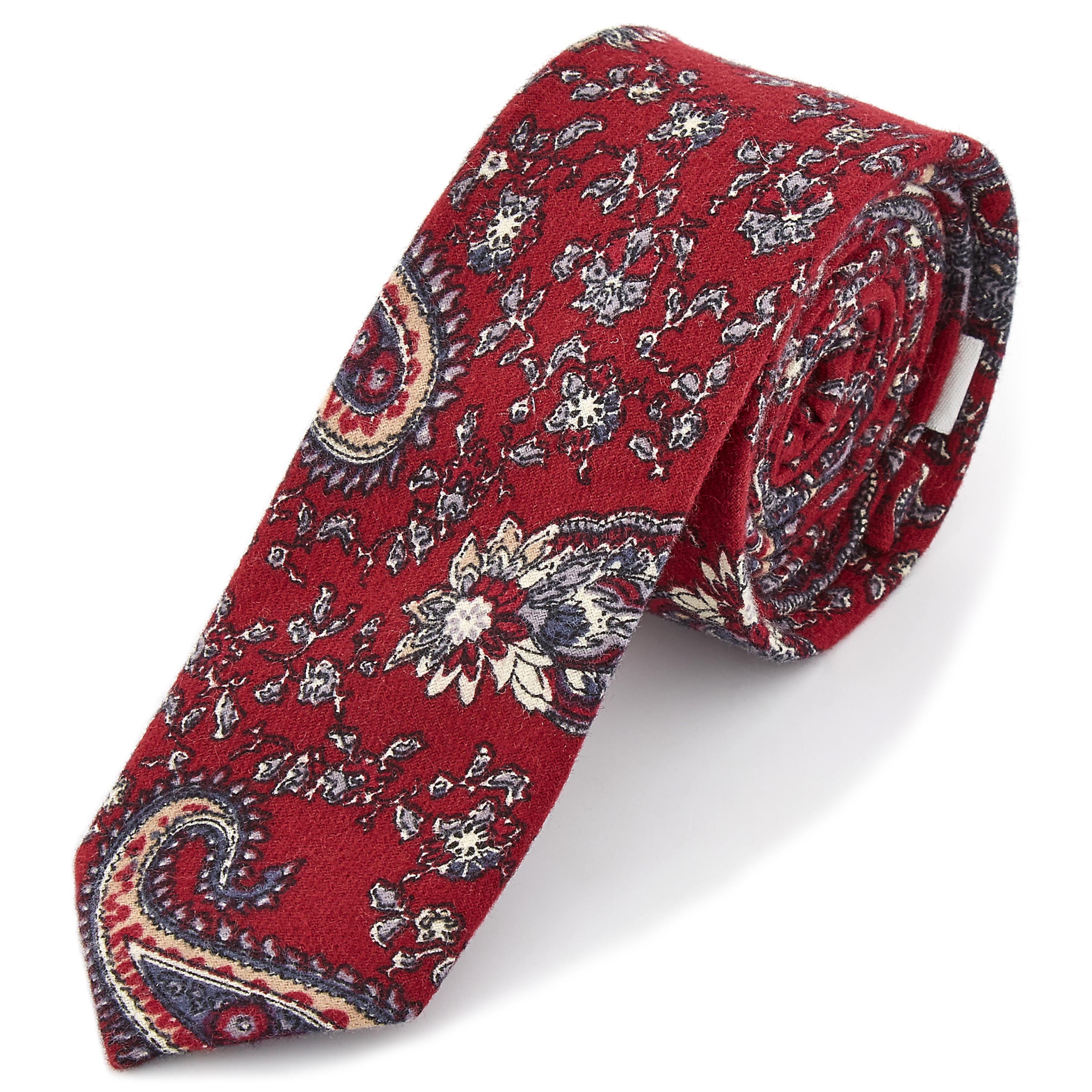 Red Paisley Tie - 1