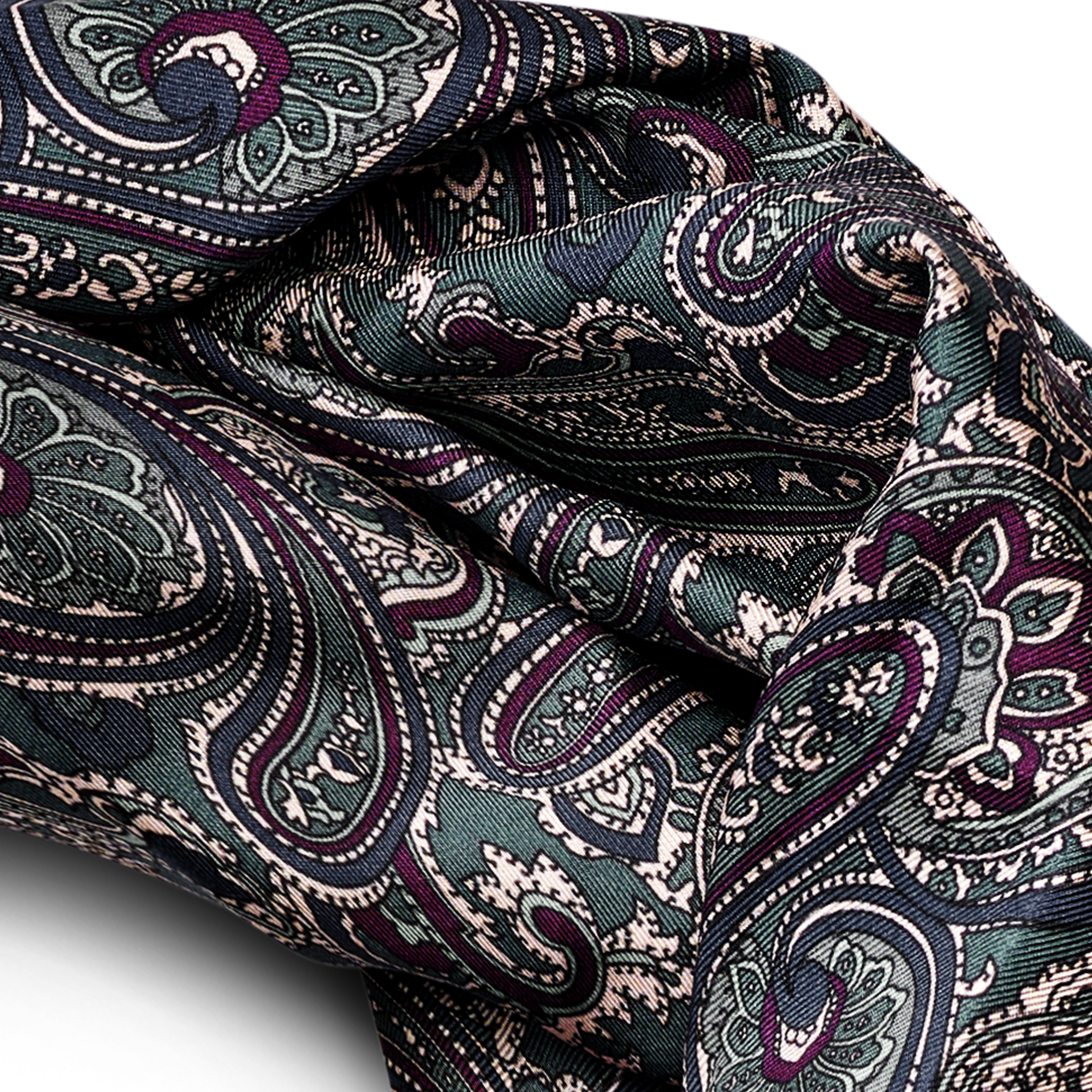 Tumesinine-tumeroheline PAISLEY mustriga siidist sall - 2