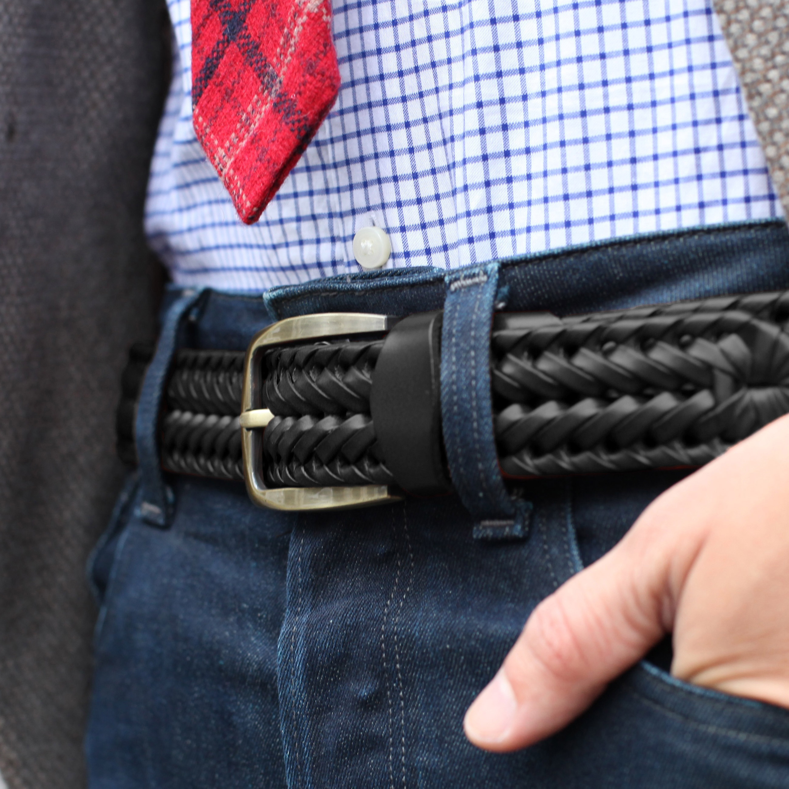 Svart Flätat Bälte - 4