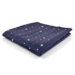 Dark Blue Pocket Square with Dots