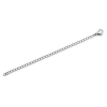 Podaljšek za verižico iz srebra 925 s rodijevim premazom, 10 cm Podaljšek za verižico iz srebra 925 s rodijevim premazom, 10 cm