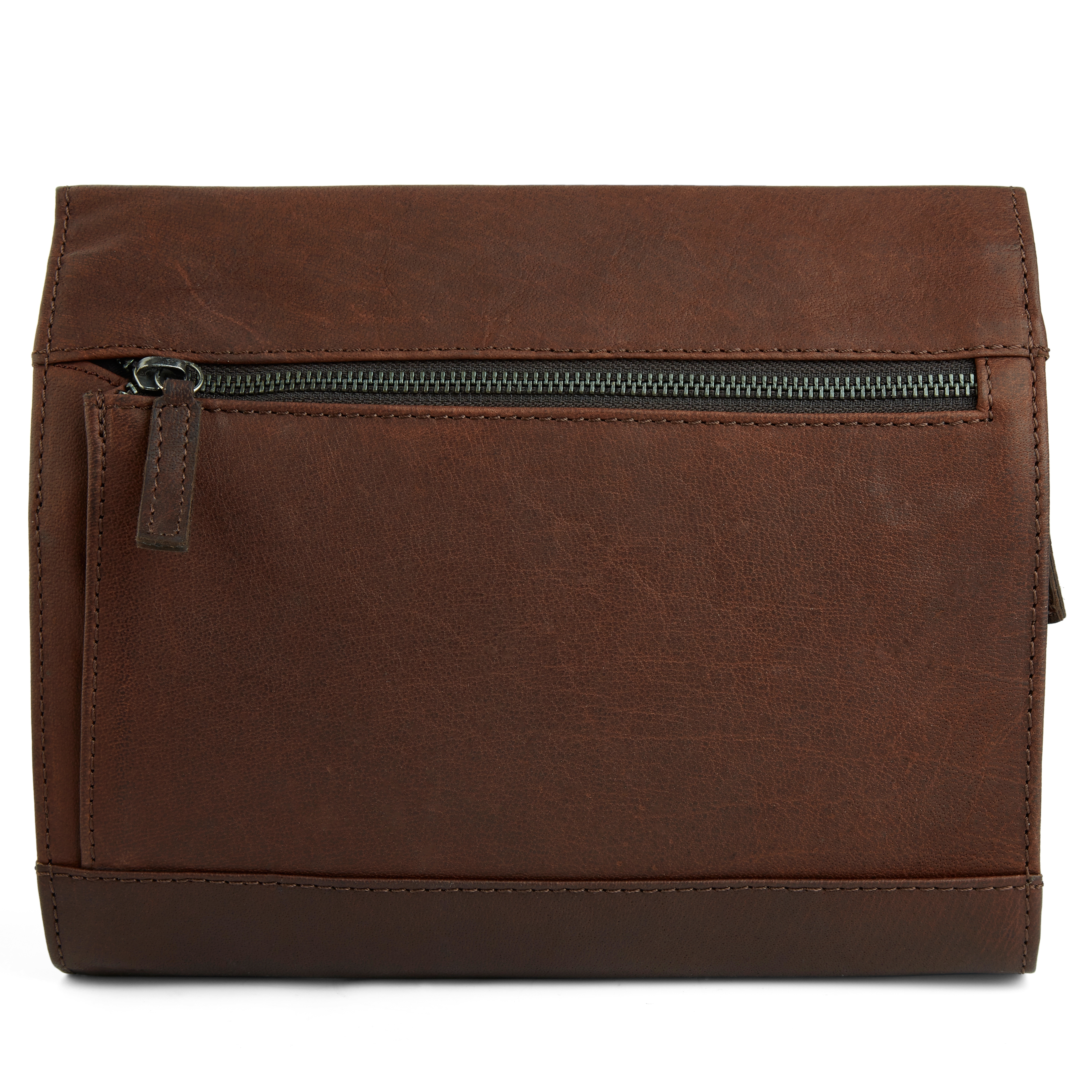Oxford Brown Hanging Toiletry Kit Leather Bag - 2