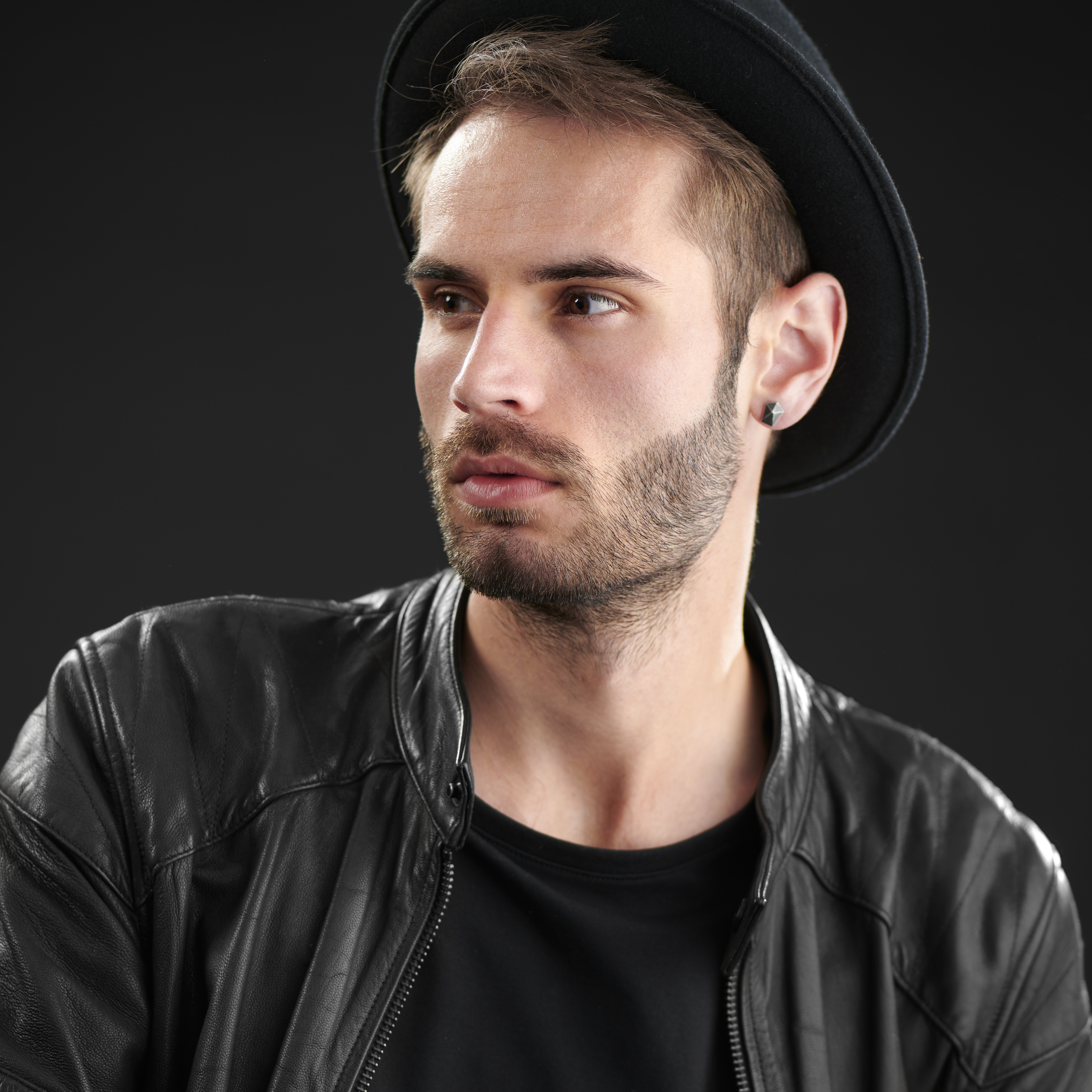 Pendiente de acero con corchete gris Jax - 4