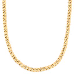 8 mm Gold-Tone Cuban Chain Necklace