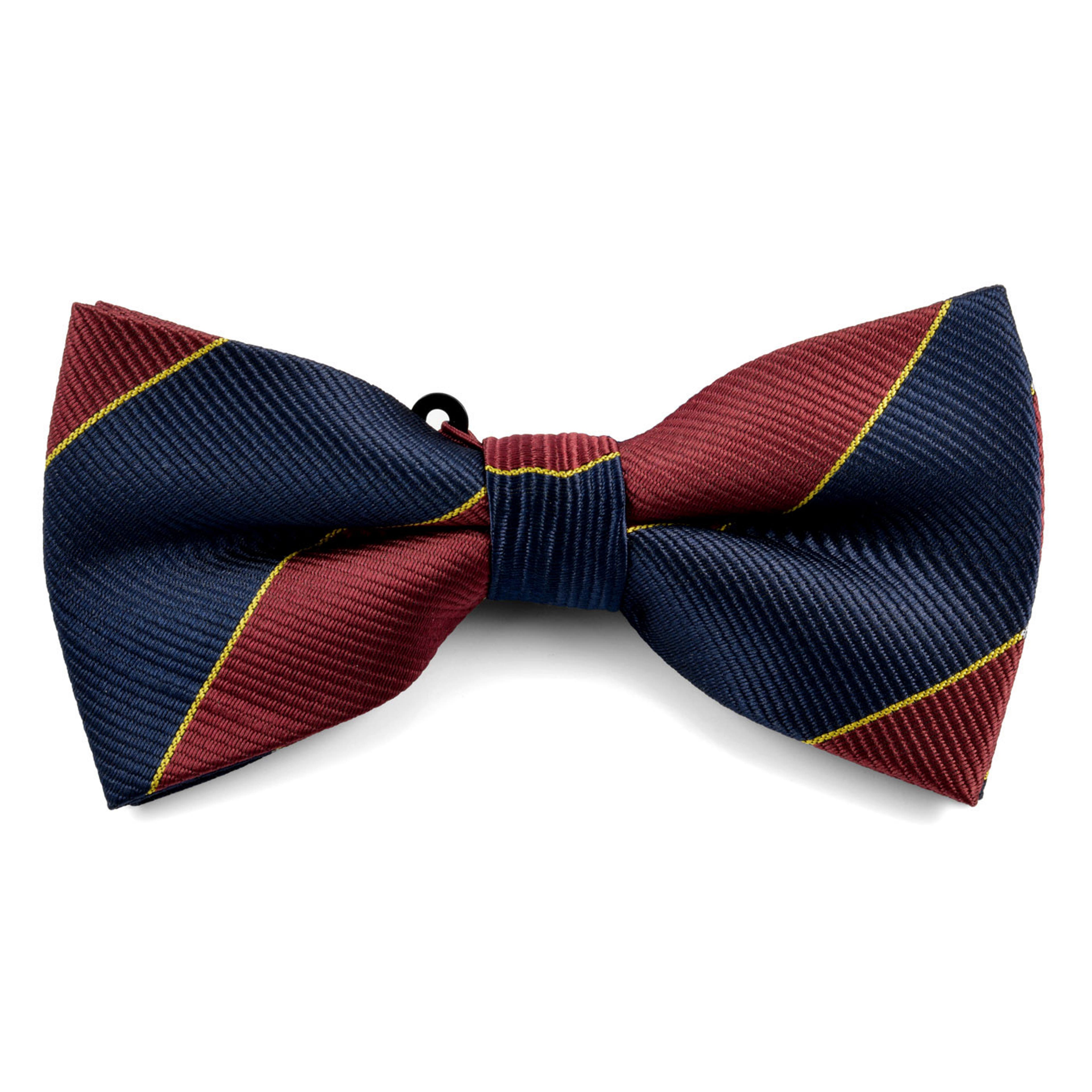 Fliege in bordeaux/navy - 1