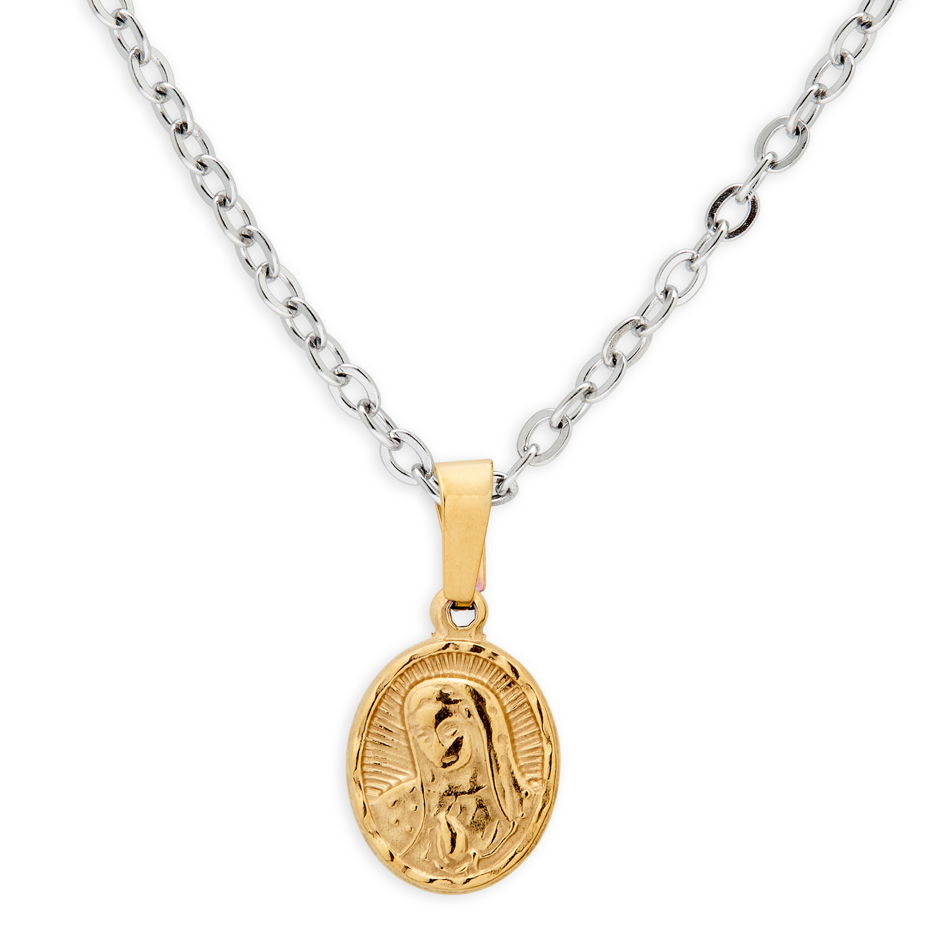 Stainless Steel Virgin Mary Pendant Necklace – Js Appliances