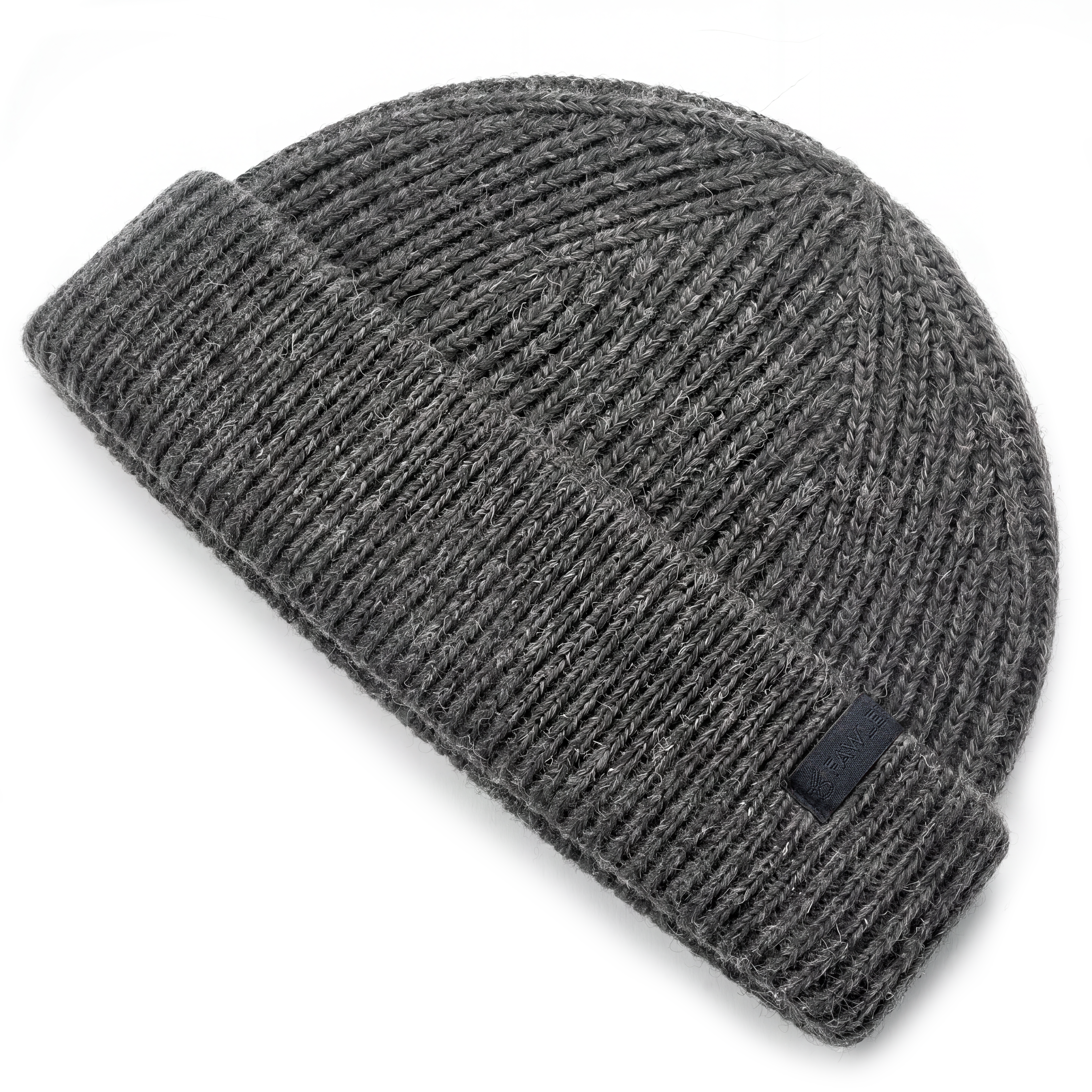Nordic | Ciemnoszara czapka beanie rybacka z mieszanki wełny - 3