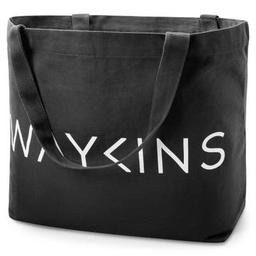Waykins - Large dark grey cotton tote bag Waykins - Large dark grey cotton tote bag