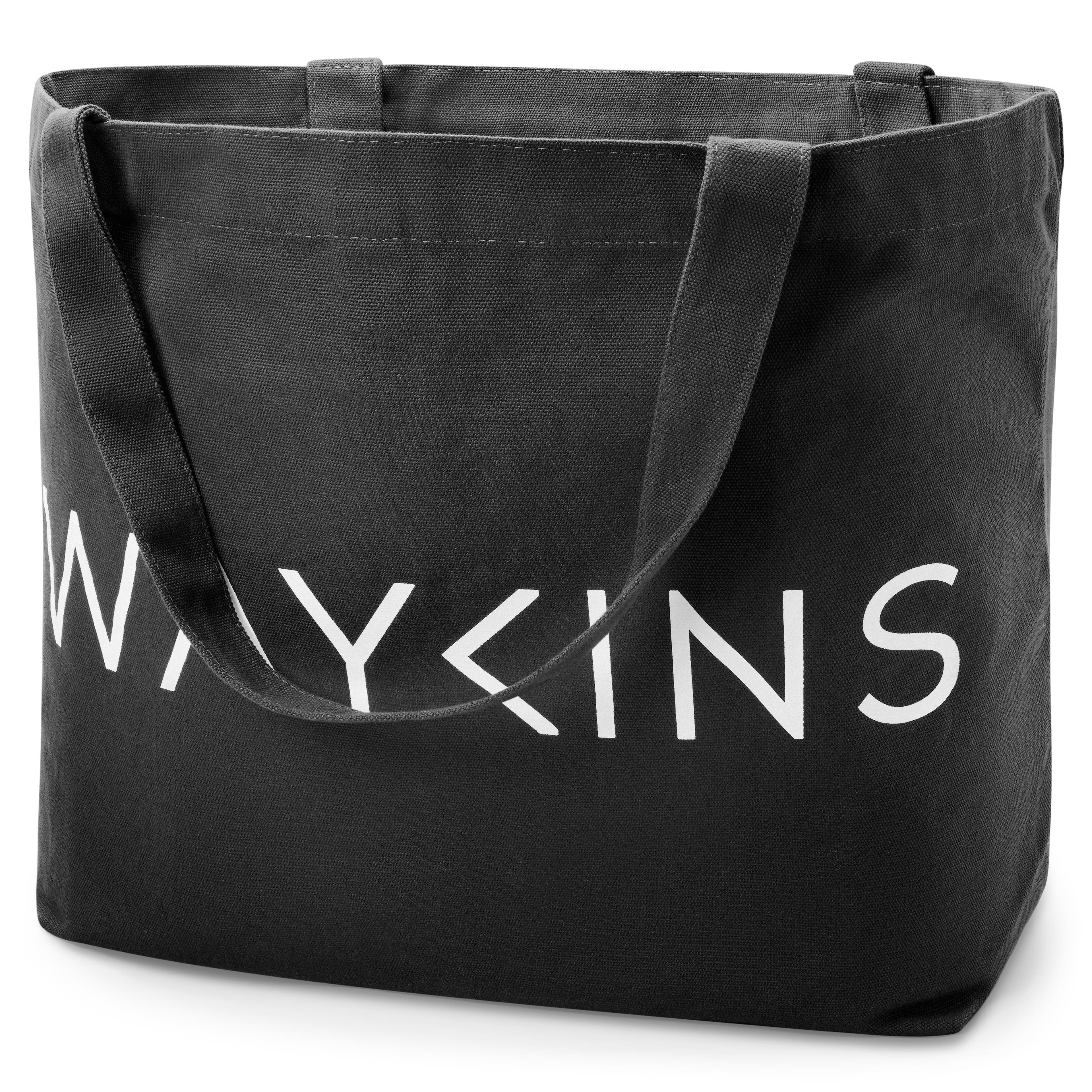Waykins - Large dark grey cotton tote bag Waykins - Large dark grey cotton tote bag