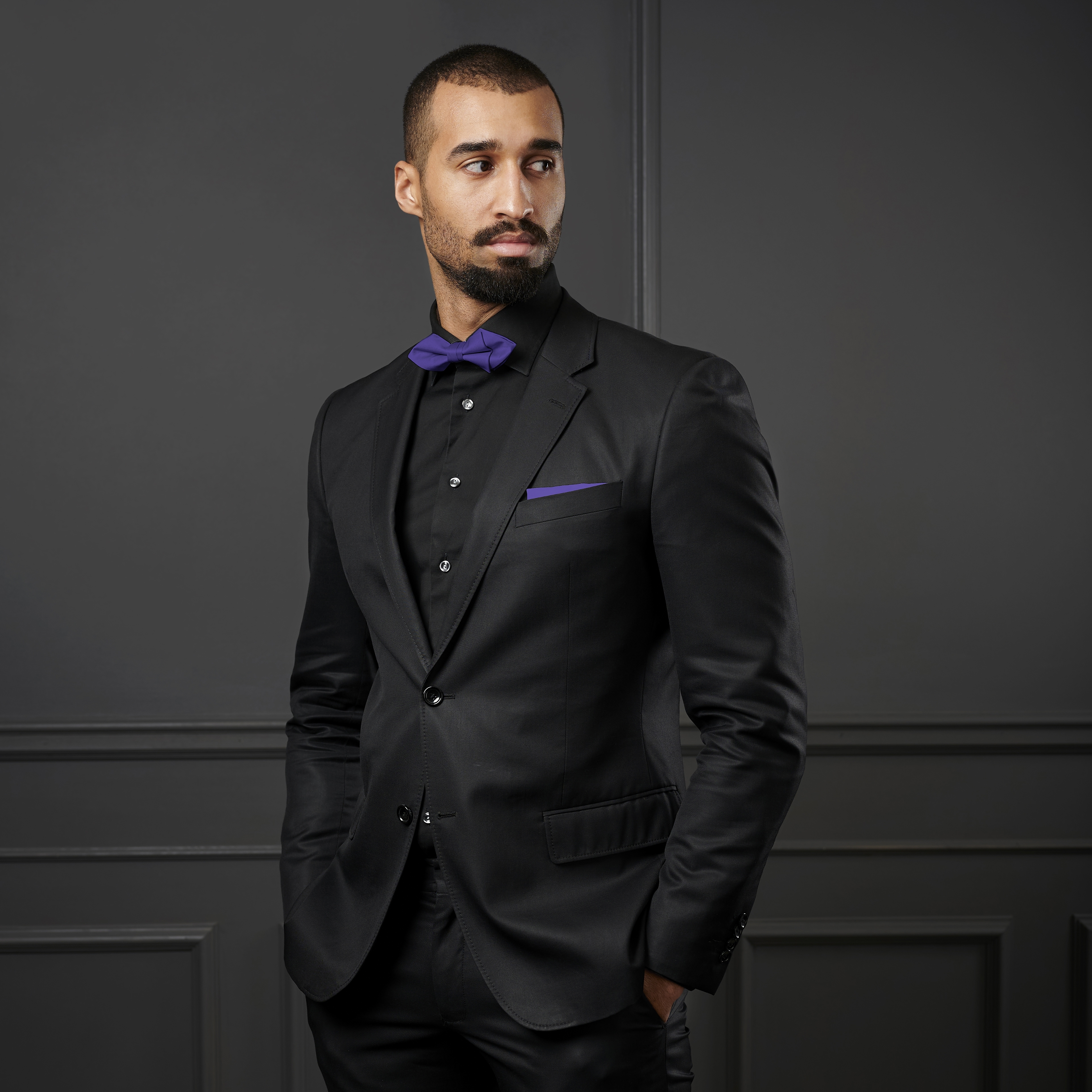 Plommonfärgad Basic Spetisg Fluga - 4