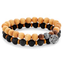 Bracelets de perles orange pour homme