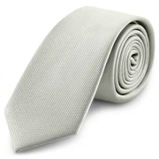Világosszürke grosgrain nyakkendő - 8 mm Világosszürke grosgrain nyakkendő - 8 mm