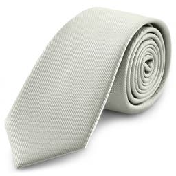 Corbata de grogrén gris claro de 8 cm