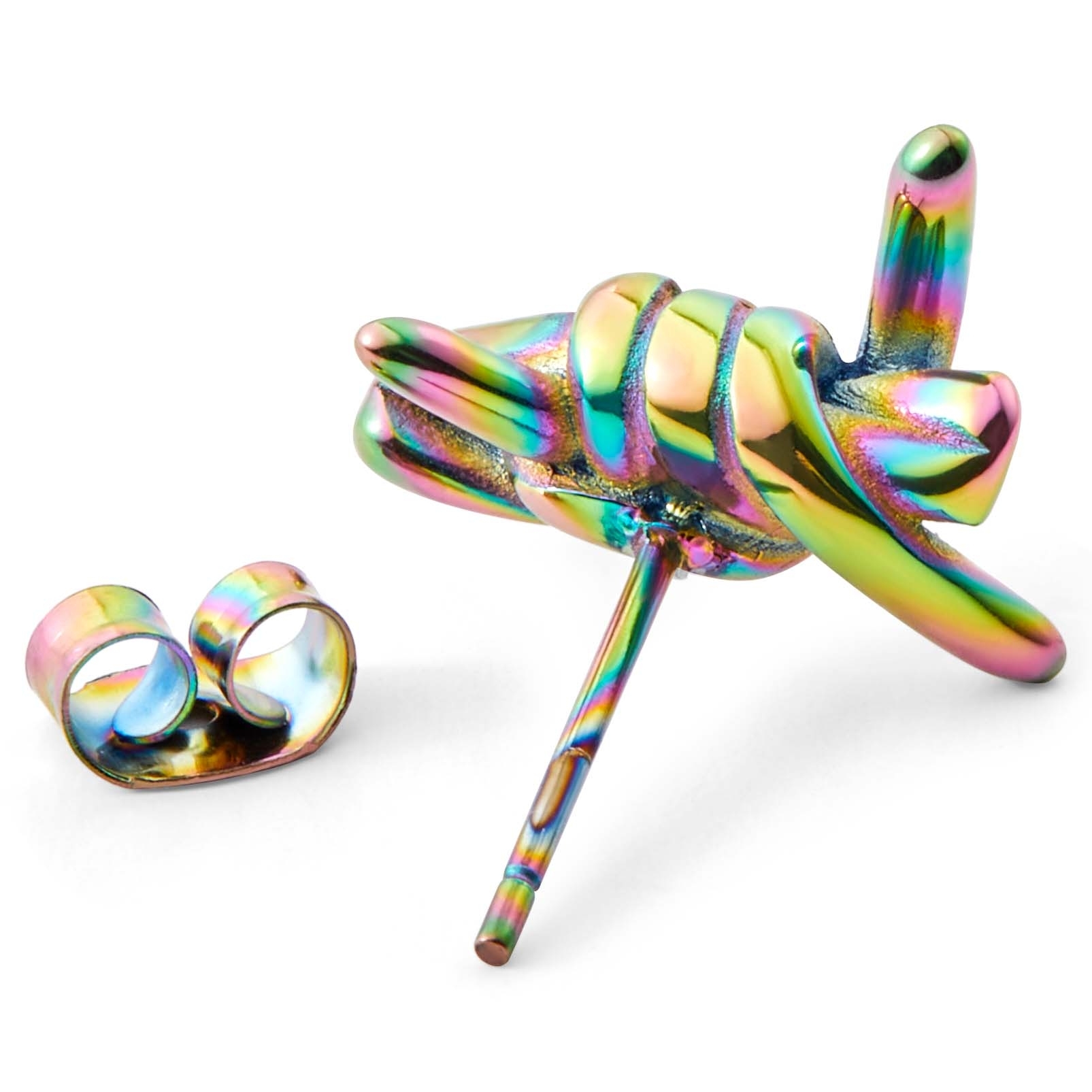 Floyd Regnbuefarget Piggtråd Øredobber - 3