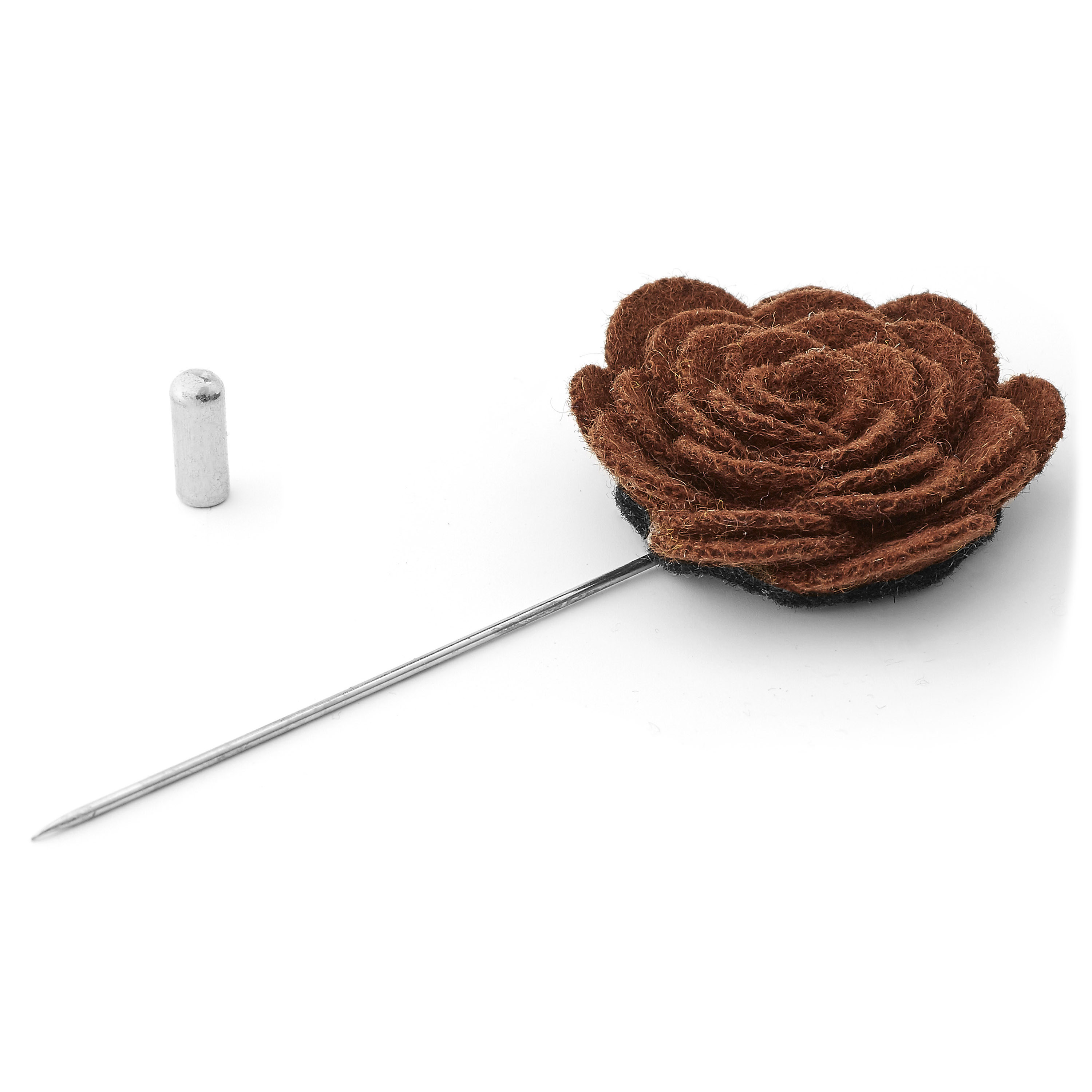 Spona do klopy Hnědá růžička - 2