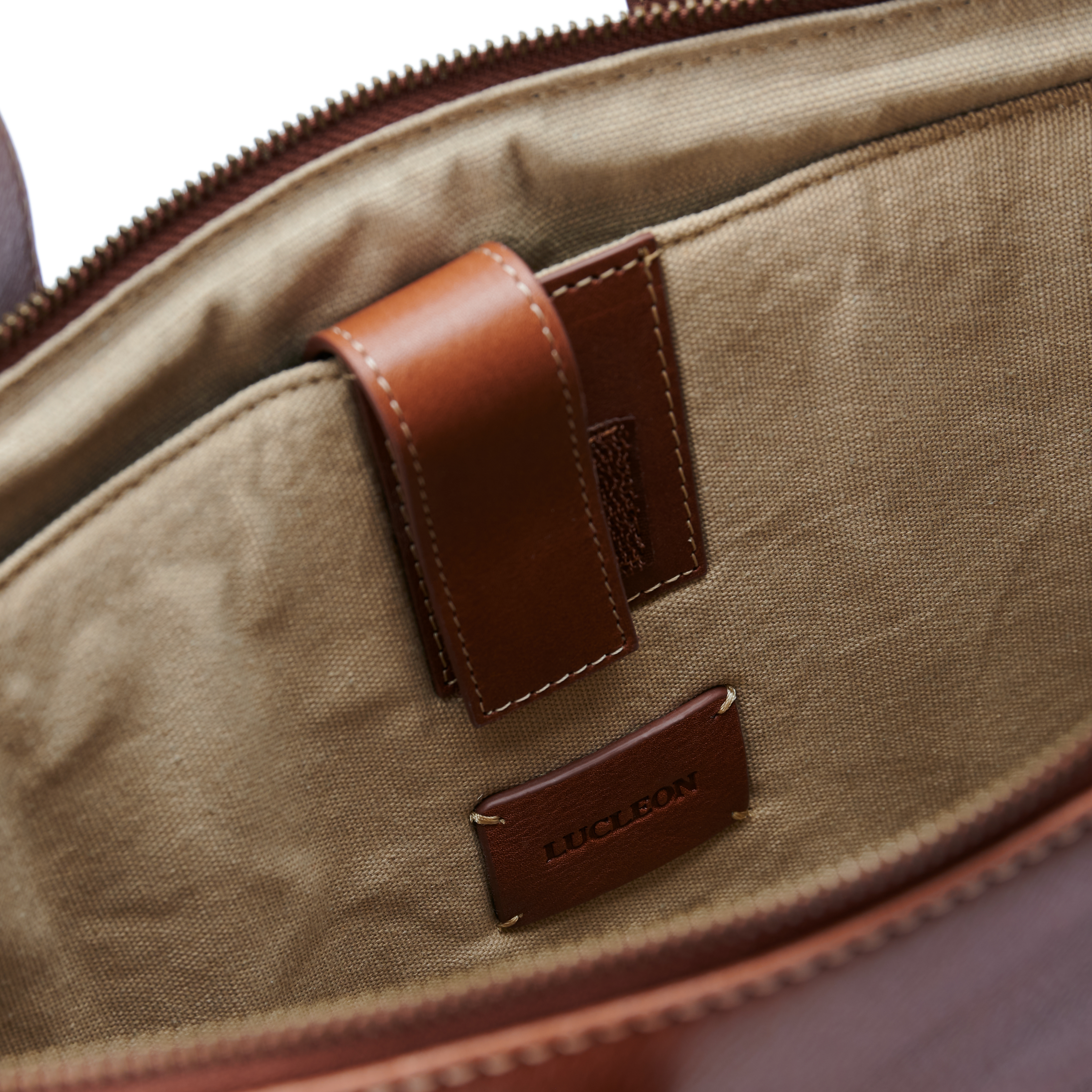 Kasztanowa skórzana torba na ramię Felix - 2