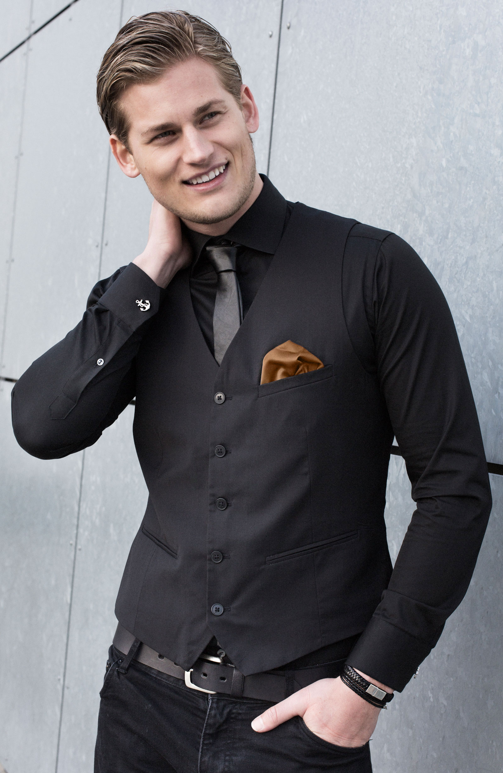Light Brown Simple Pocket Square - 6