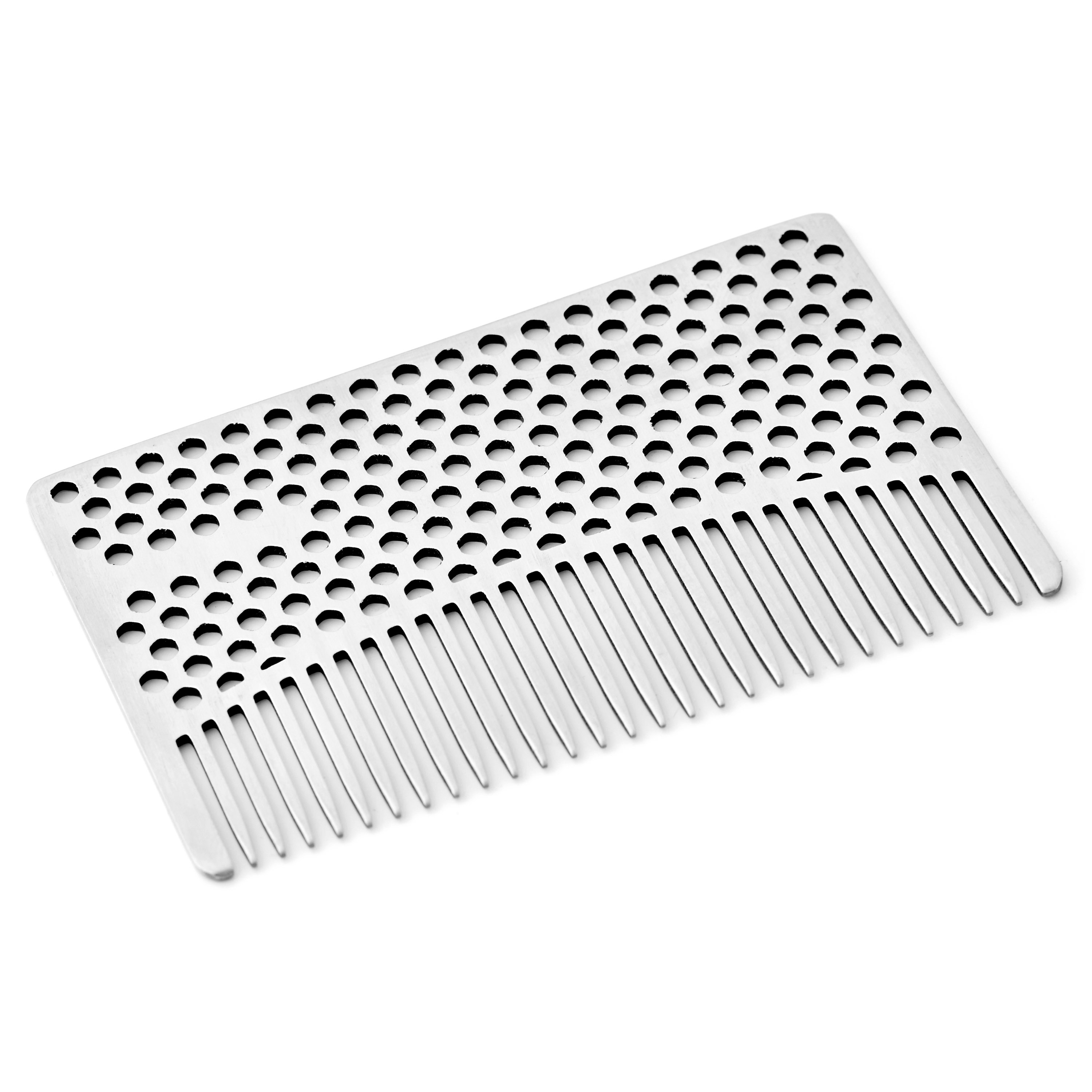 Credit Card Size Stainless Steel Comb - 4