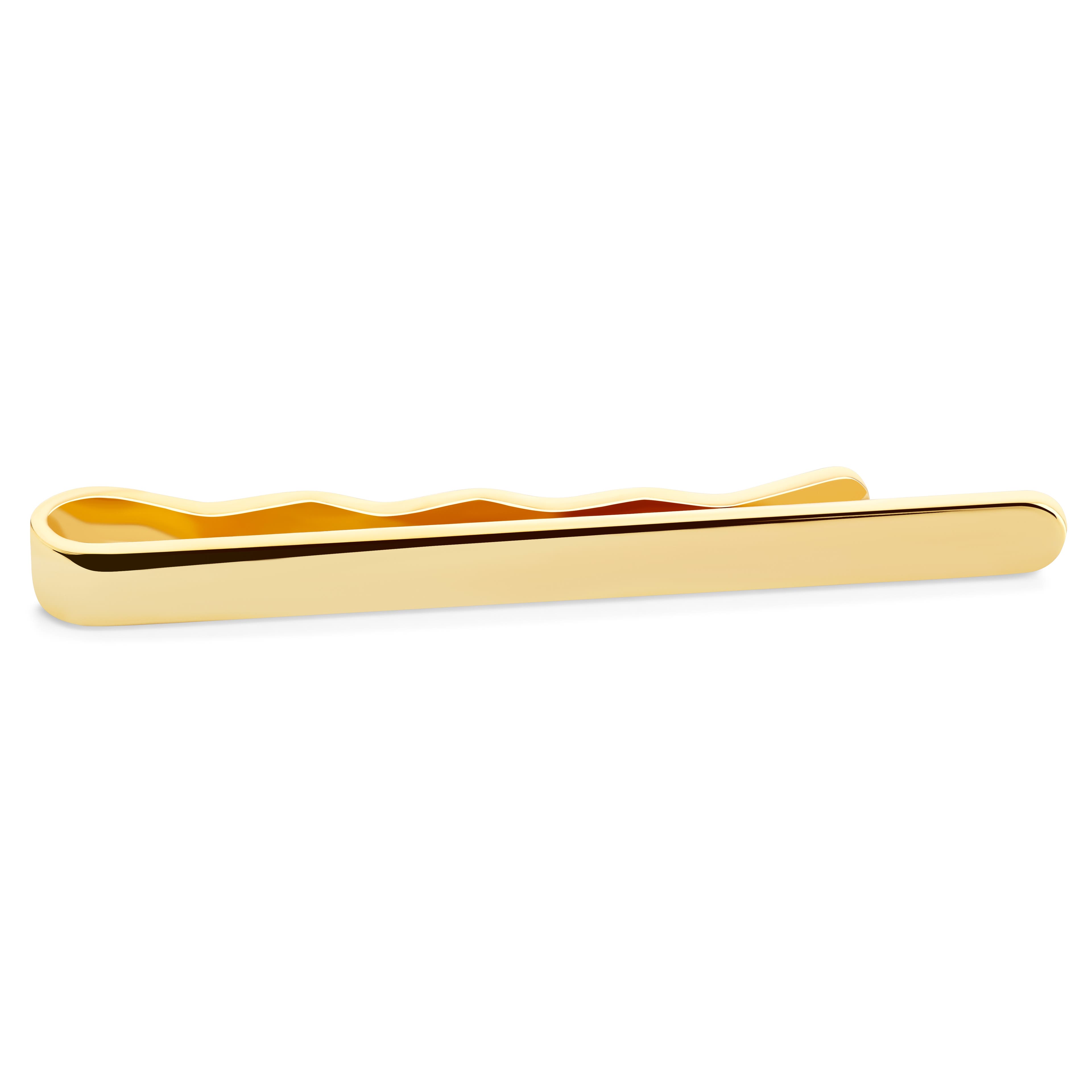 Polished Gold-Tone 5.5 cm Rounded Tie Bar Polished Gold-Tone 5.5 cm Rounded Tie Bar